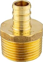 Vista 10 de EFIELD Pex - Juego de 2 adaptadores macho NPT de 1 pulgada x 1 pulgada de latón para engarzar, ASTM F1807, (PEX1807278-2PCS)
