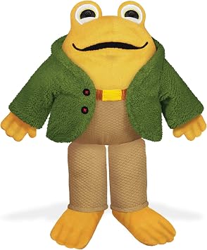 YOTTOY Toad Plush Stuffed Animal Inspired by the Frog and Toad Books by Arnold Lobel, Soft Plush Toy with Removable Jacket Outfit, 9 Inch Storybook Gift for Kids
