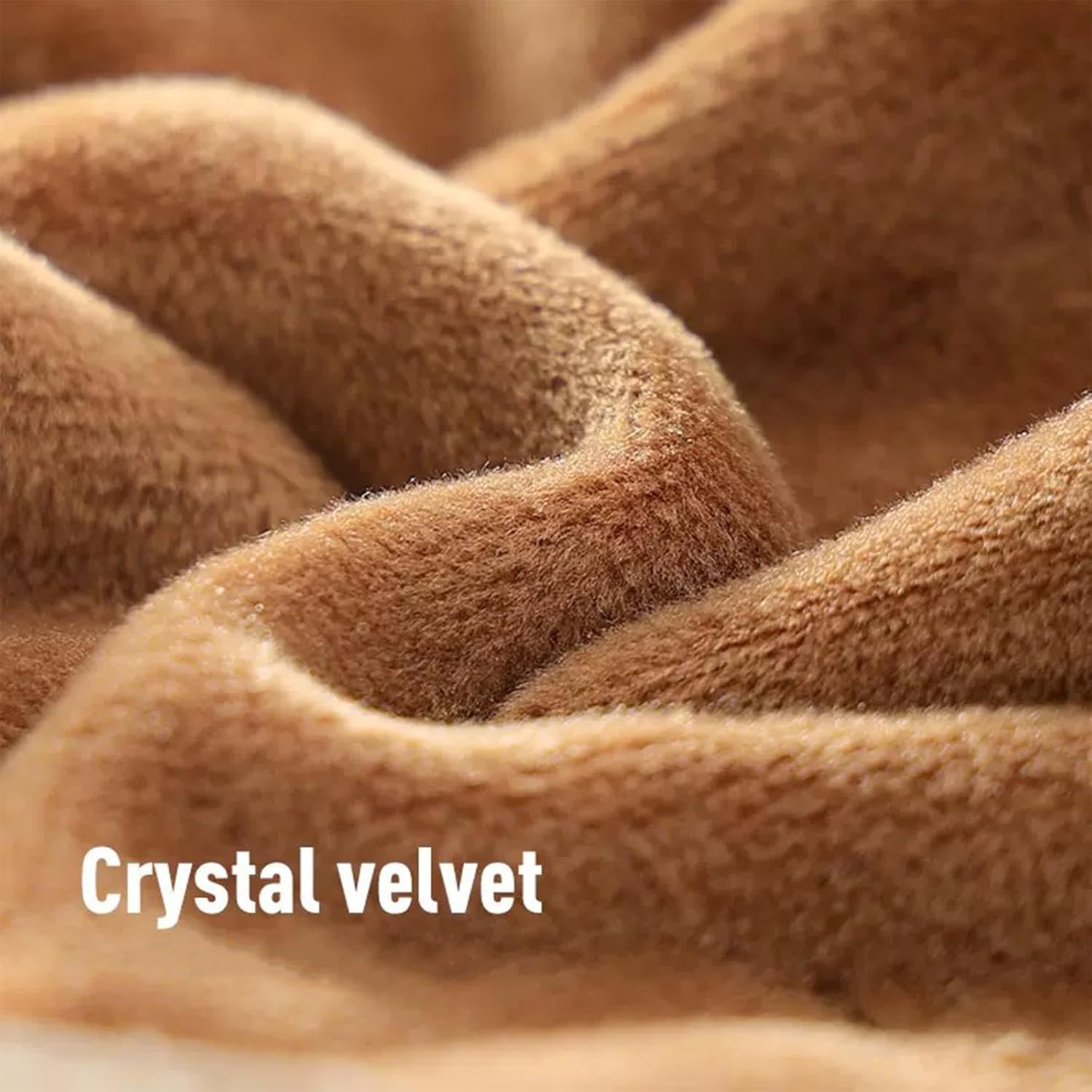 Faux Suede Gloves Men Non-Slip Windproof Thermal Winter Work Gloves Fleece Lined for Cycling One Size（L） - Image 5