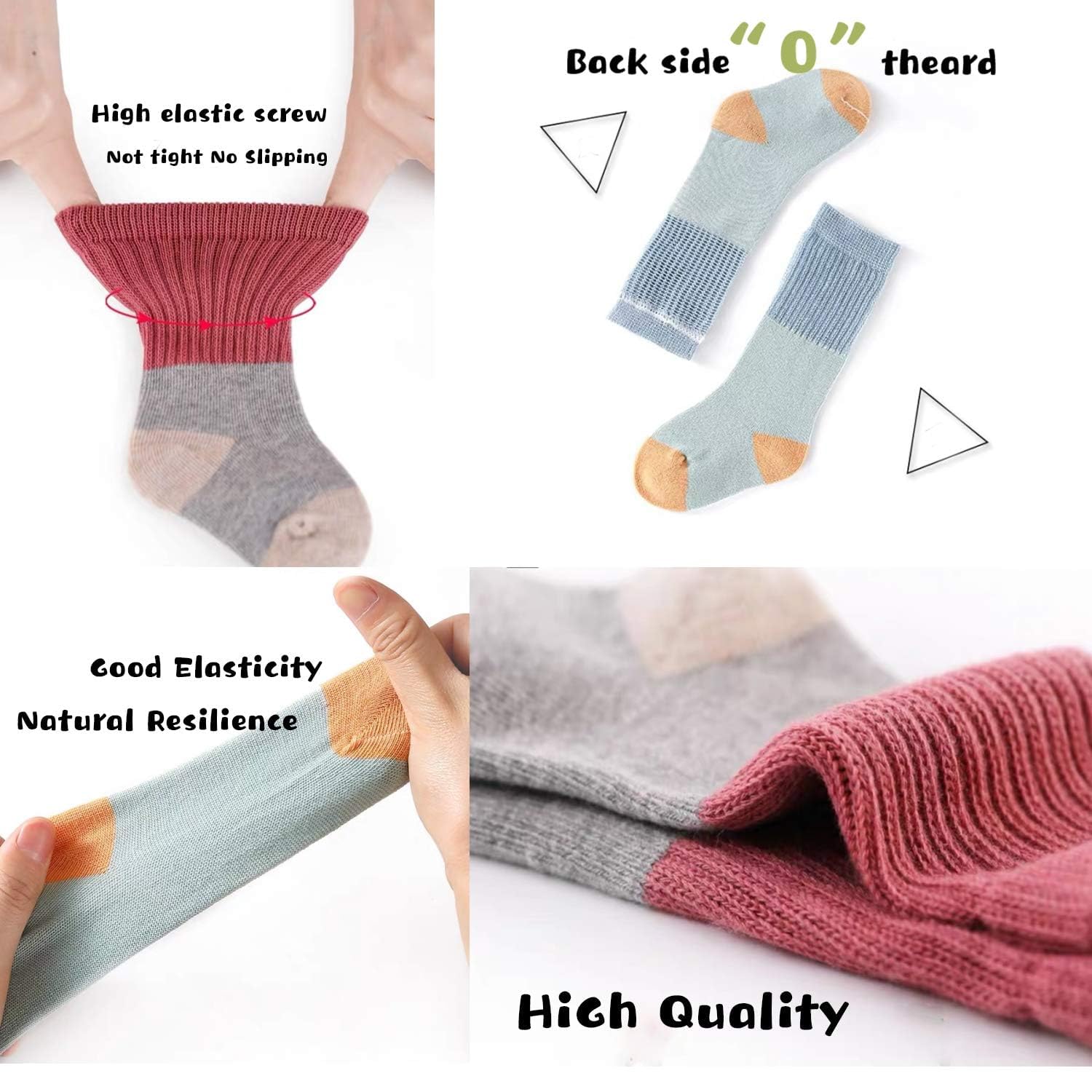 TTIZZY unisex-baby socken - gekämmte baumwolle crew socken