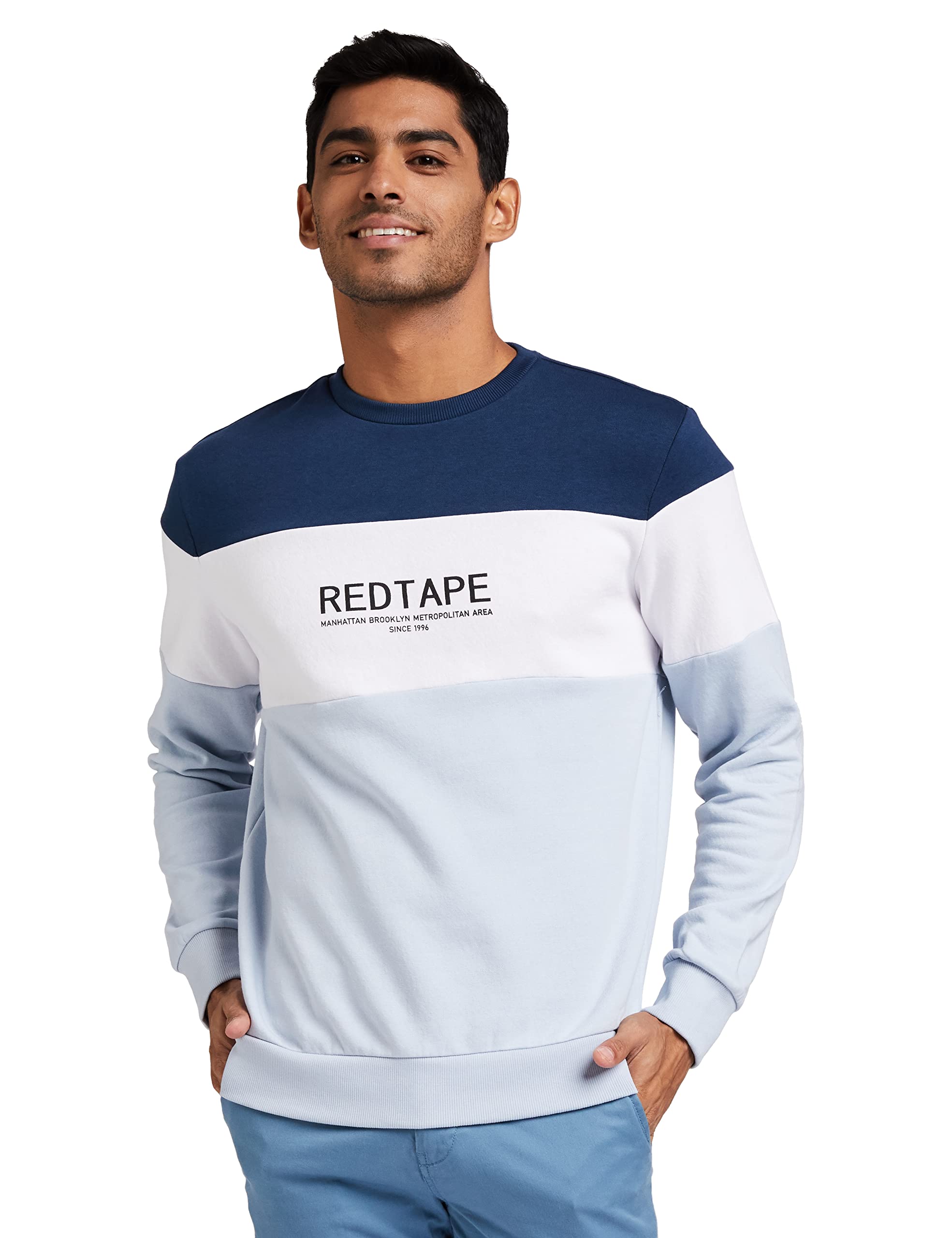 red tape Men Navy Round Neck Sweatshirt-picture-12