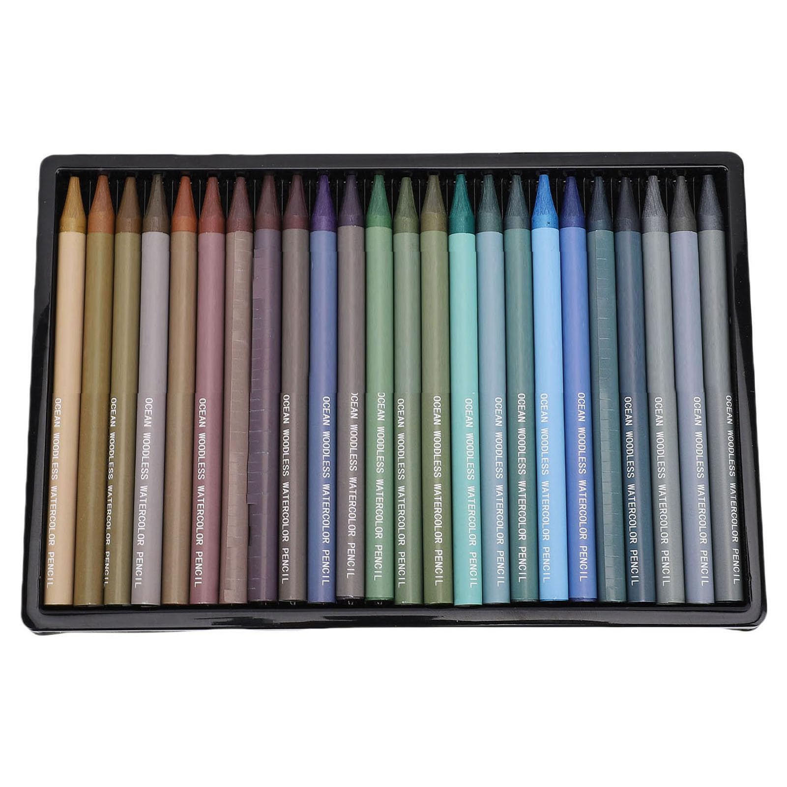 Ensemble de crayons de couleur sans bois, 24 crayons de couleur multifonctions portables, pigments à base d'huile, en vrac, pour le dessin