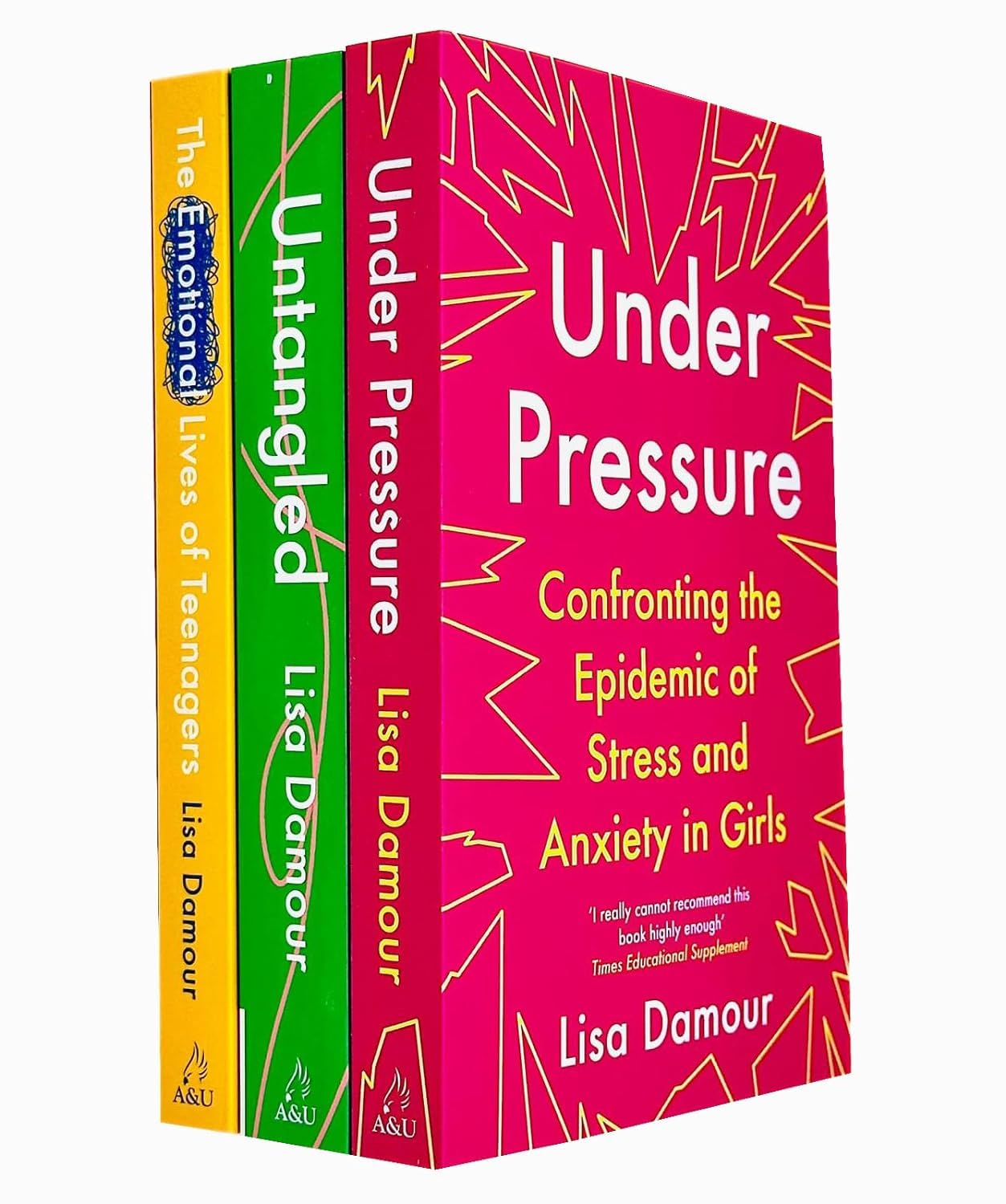 Lisa Damour 3 Books Collection Set (The Emotional Lives of Teenagers, Untangled, Under Pressure)