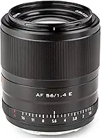 Viltrox 56mm F1.4 Lente de câmera para retratos foco automático APS-C Prime de 56mm 1.4 STM para câmera Sony E Mount A5100 A6000 A6100 A6300 A6400 A6500 A6600 A6700 ZV-E10 II FX30