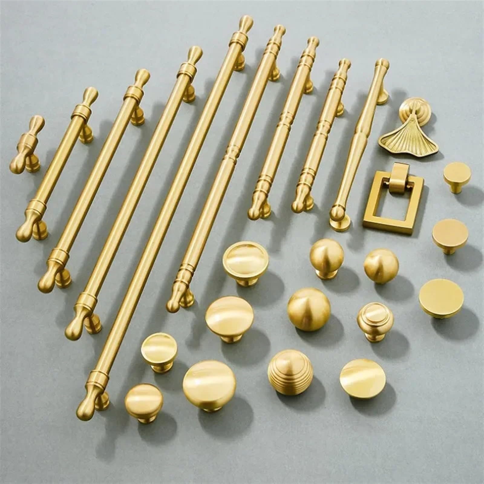Acldoyyv 21 96Mm Hole Brass Furniture Handles Modern Wardrobe Dresser Cupboard Cabinet Drawer Knobs Kitchen Cabinet Handles Refrigerator Door Pulls 1Pcs (Color : )