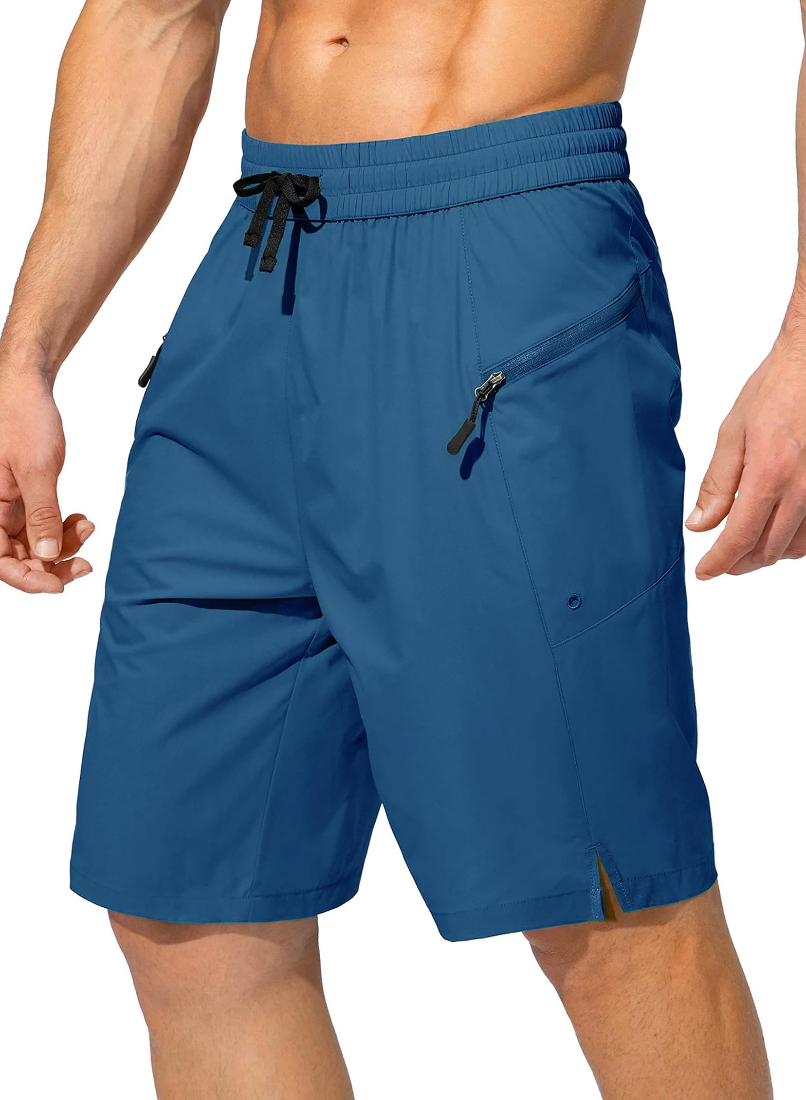 Tansozer Badehose Herren Schnelltrocknend Badeshorts Boardshorts Schwimmhose mit Reißverschlusstasche ohne Innenhose