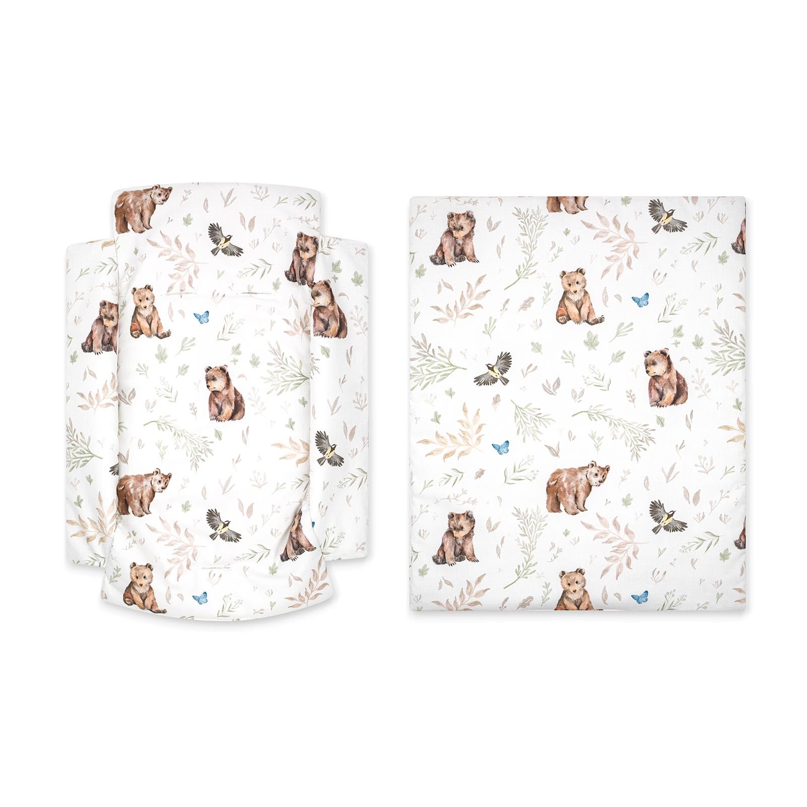 Altalena Bambino Beige Naturale Velluto, Amaca Interna 2m+, Personalizzabile con Nome Ricamato, Made in Europa, Sedile sospeso sicuro 25kg