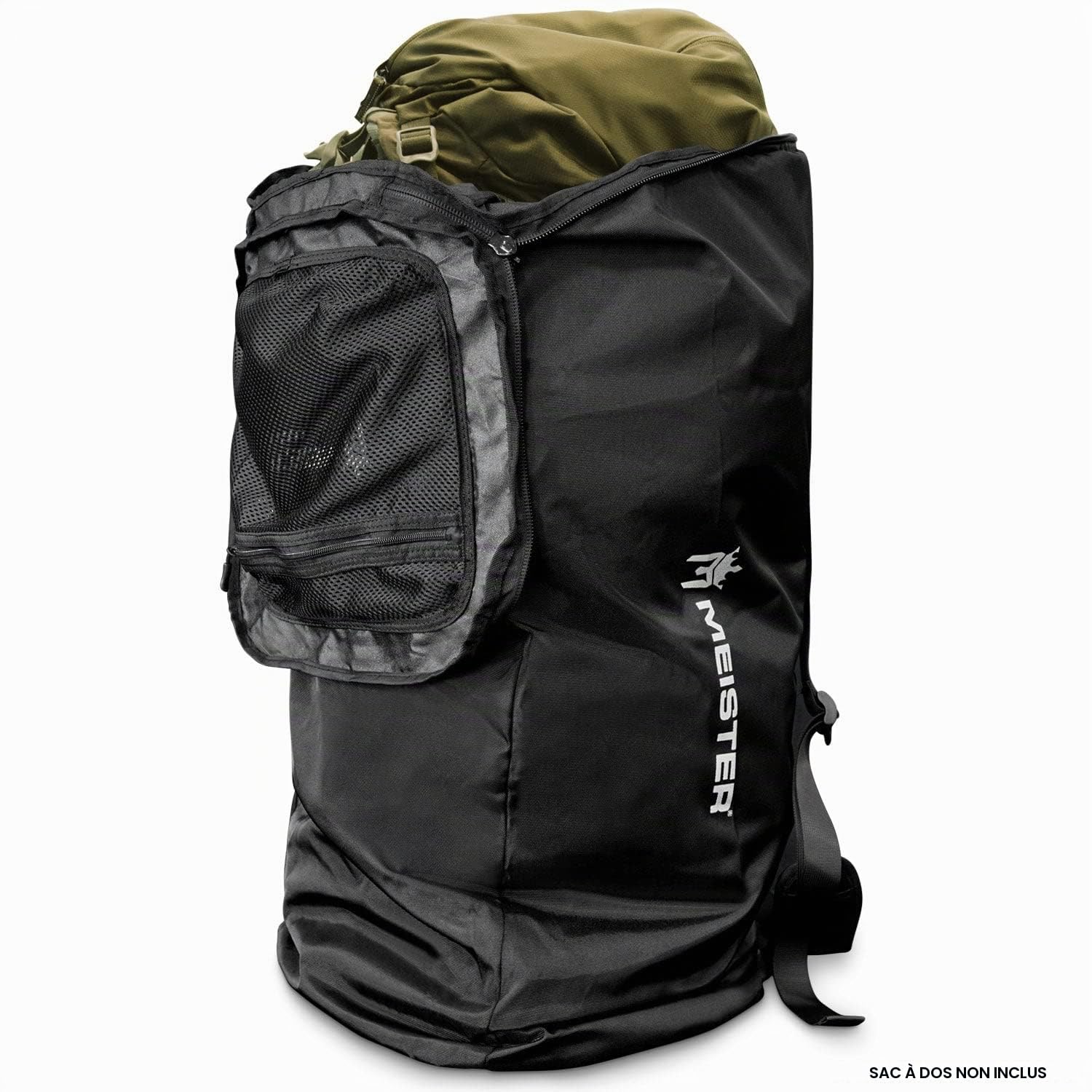Meister Pack Duffel Bag - Housse de Voyage Imperméable pour Sacs à Dos jusqu'à 75L - Noir