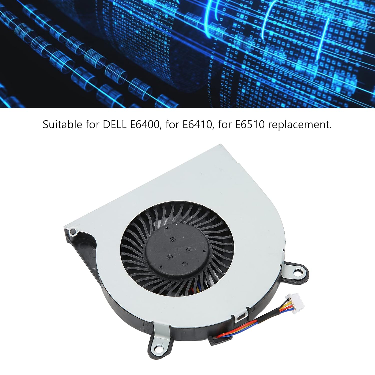 Replacement CPU Cooling Fan for Laptop CPU Cooling Fan for E6400 E6410 E6510,4 Pin Power Connector,Good Heat Dissipation image 3