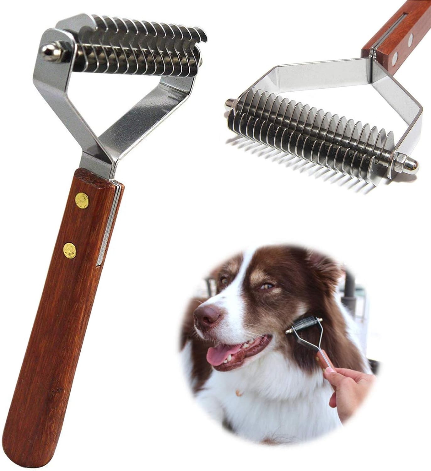 AIDIYA Coat King Rake 14Blade Rake Pet Undercoat Rake,Professional Pet