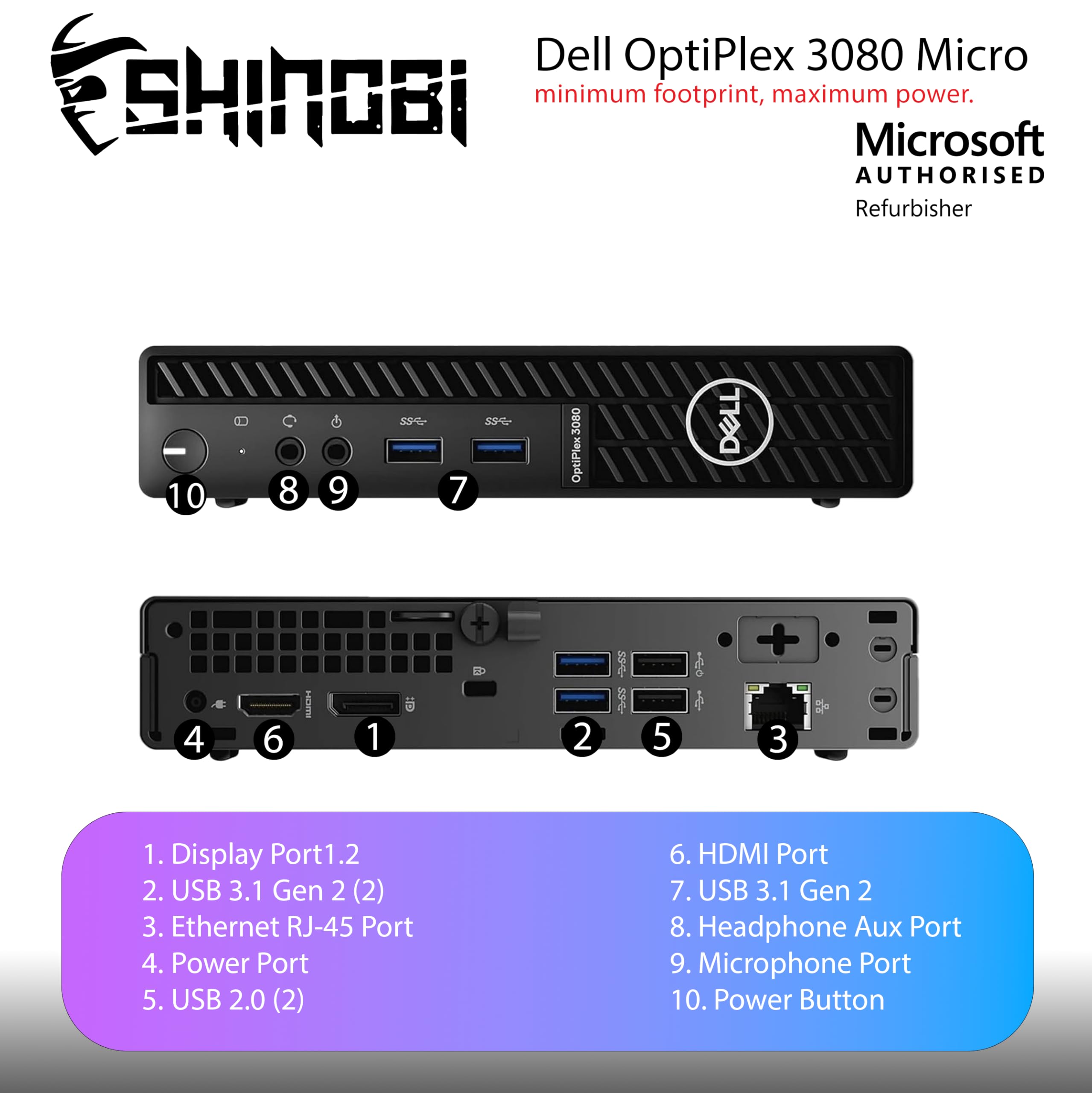 【office有】 Dell OptiPlex 3080 Micro Amazon.com: Dell Optiplex 3080 Micro Desktop | Core i5-10500T