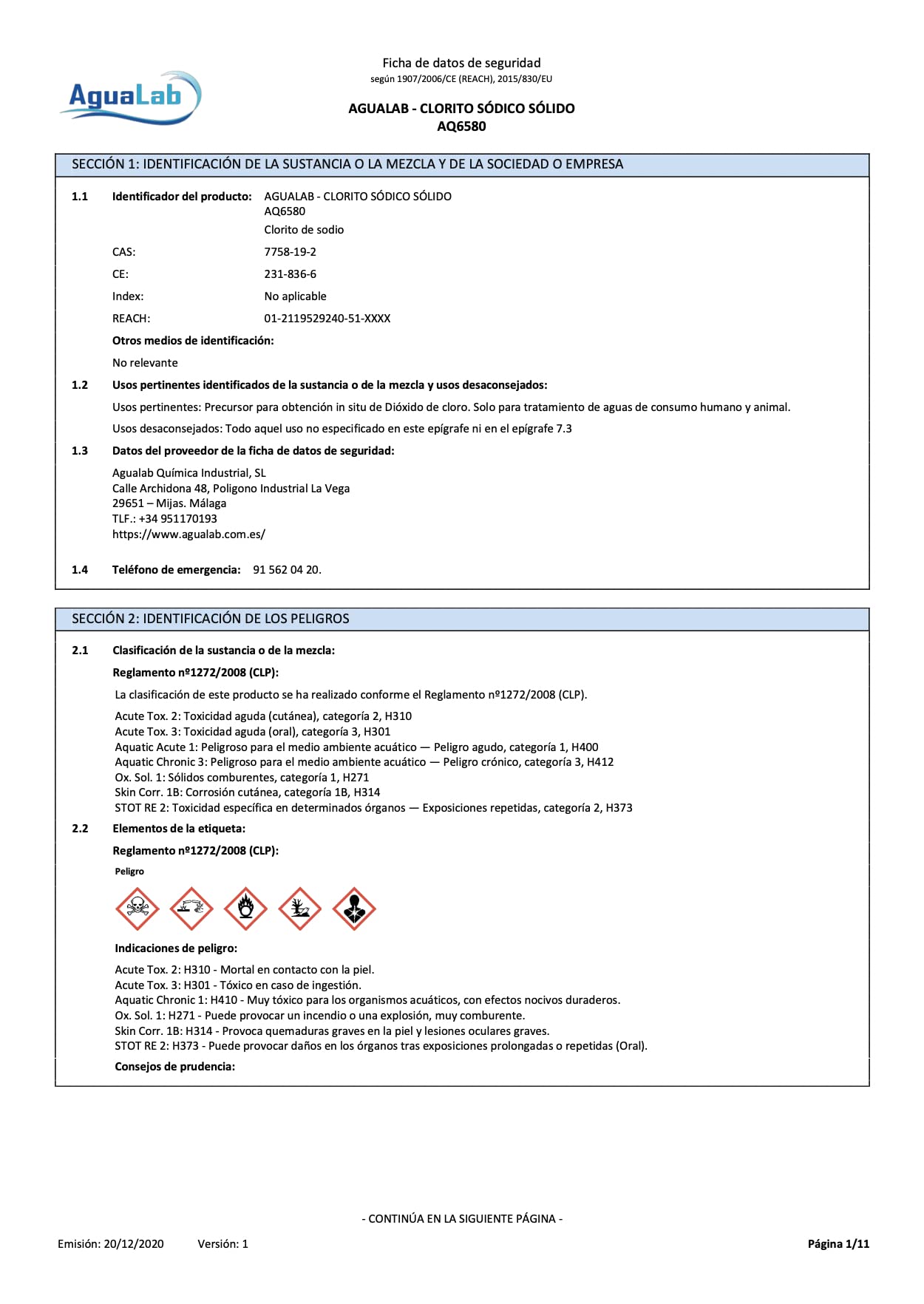 Chlorit de sodium en poudre à 80 %