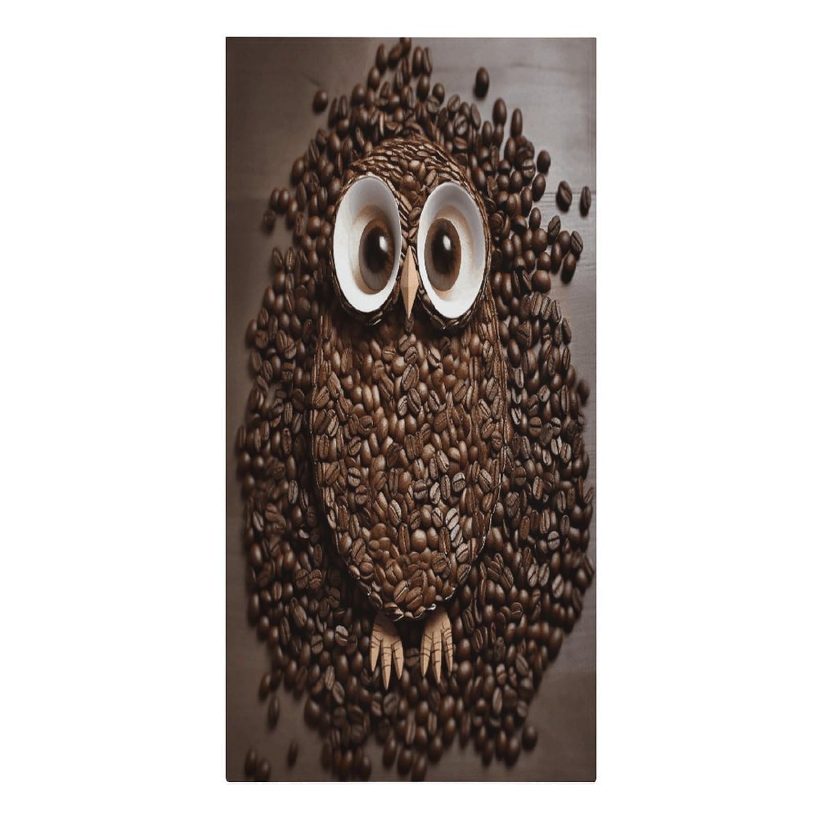 VstaDank Coffee Bean Owl Beach Towel Microfiber Oversized Beach Blanket Super Absorbent Soft Pool Bath Towel Sand Free Quick Dry Travel Towels Gifts for Yoga Sports Adults 30" X 61"