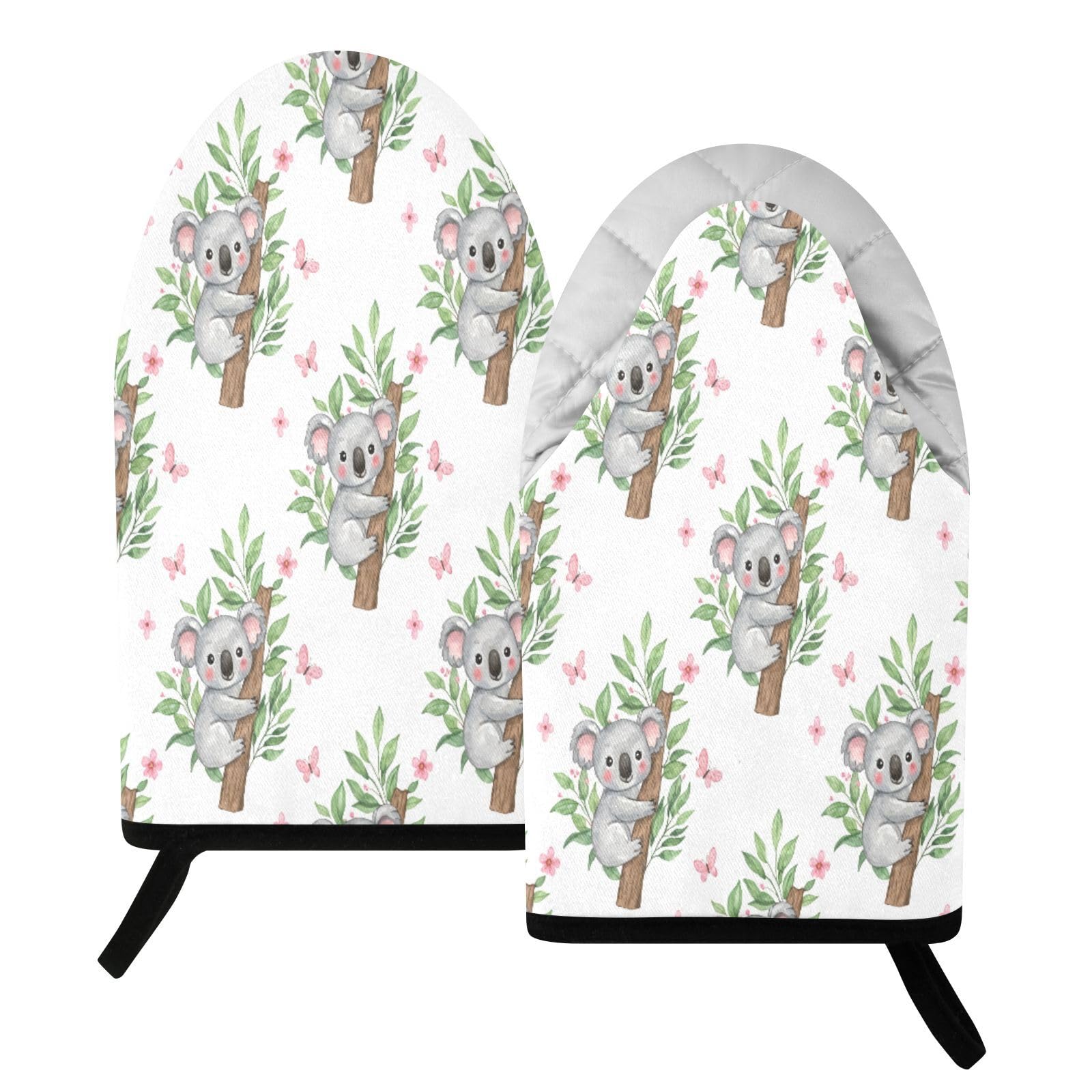 BURSTDDY Koalas Oven Mitt,Heat Resistant Kitchen Mitts for Cooking