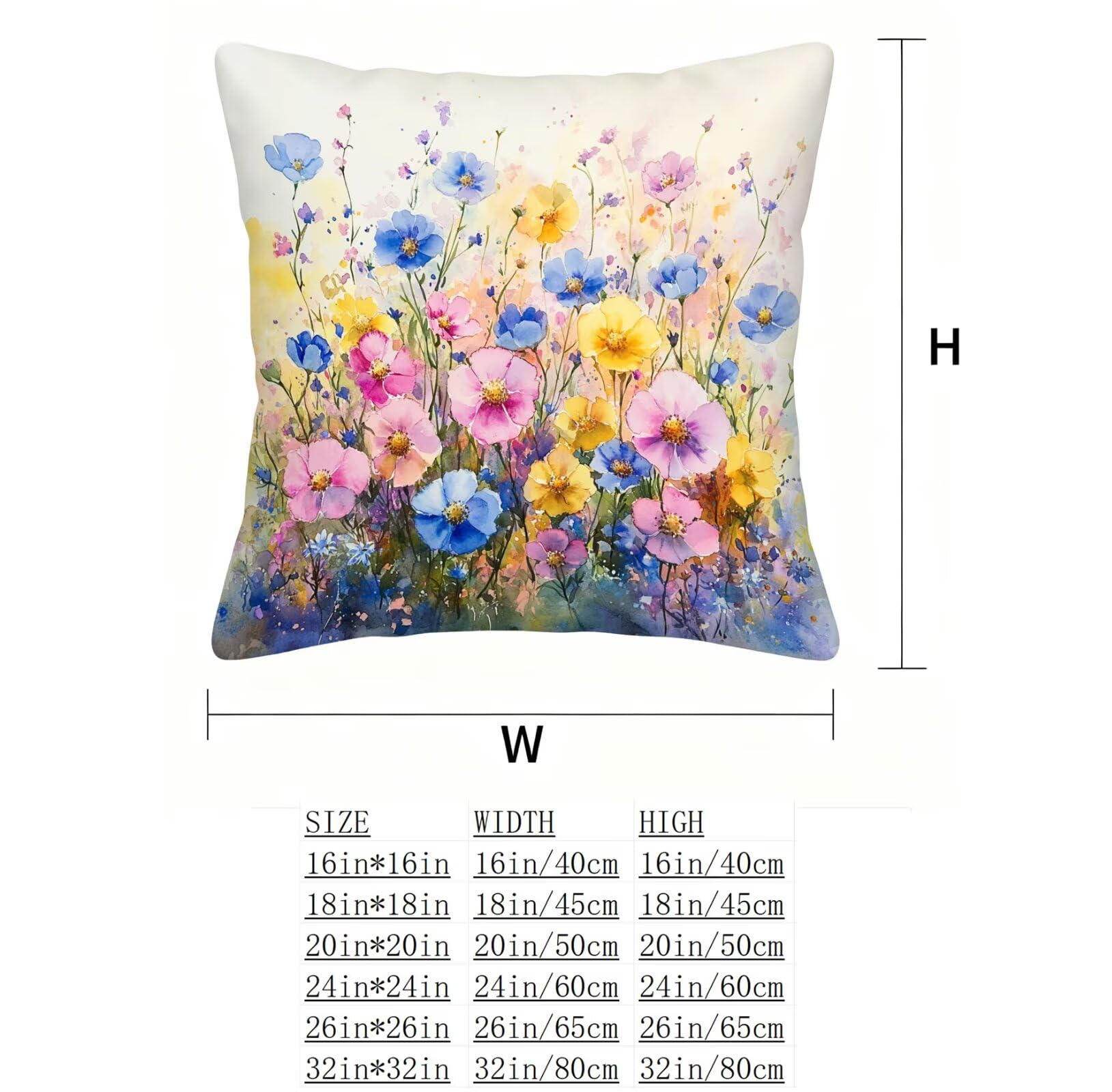Vistoso Funda Cojin 60x60 Flor Funda Almohada 60x60 Cojines Sofa Súper Suave Fundas Cojines Decorativos Fundas Almohadas 4 Piezas Almohada Cervicales y Cuello, para Hogar Cama Salon Decoracion E - 815