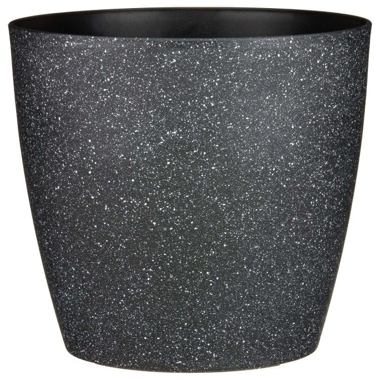 New Modern Black Speckled Plastic Planter Planting Your Favourite Flowers And Plants Indoor Outdoor Plant Flowers Pot Perfect For Your Garden Home Decor -A28
