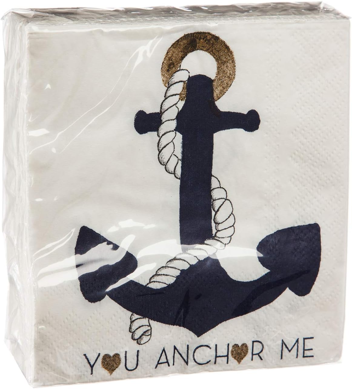 Evergreen 40ct, 3ply Cocktail Napkin, You Anchor Me