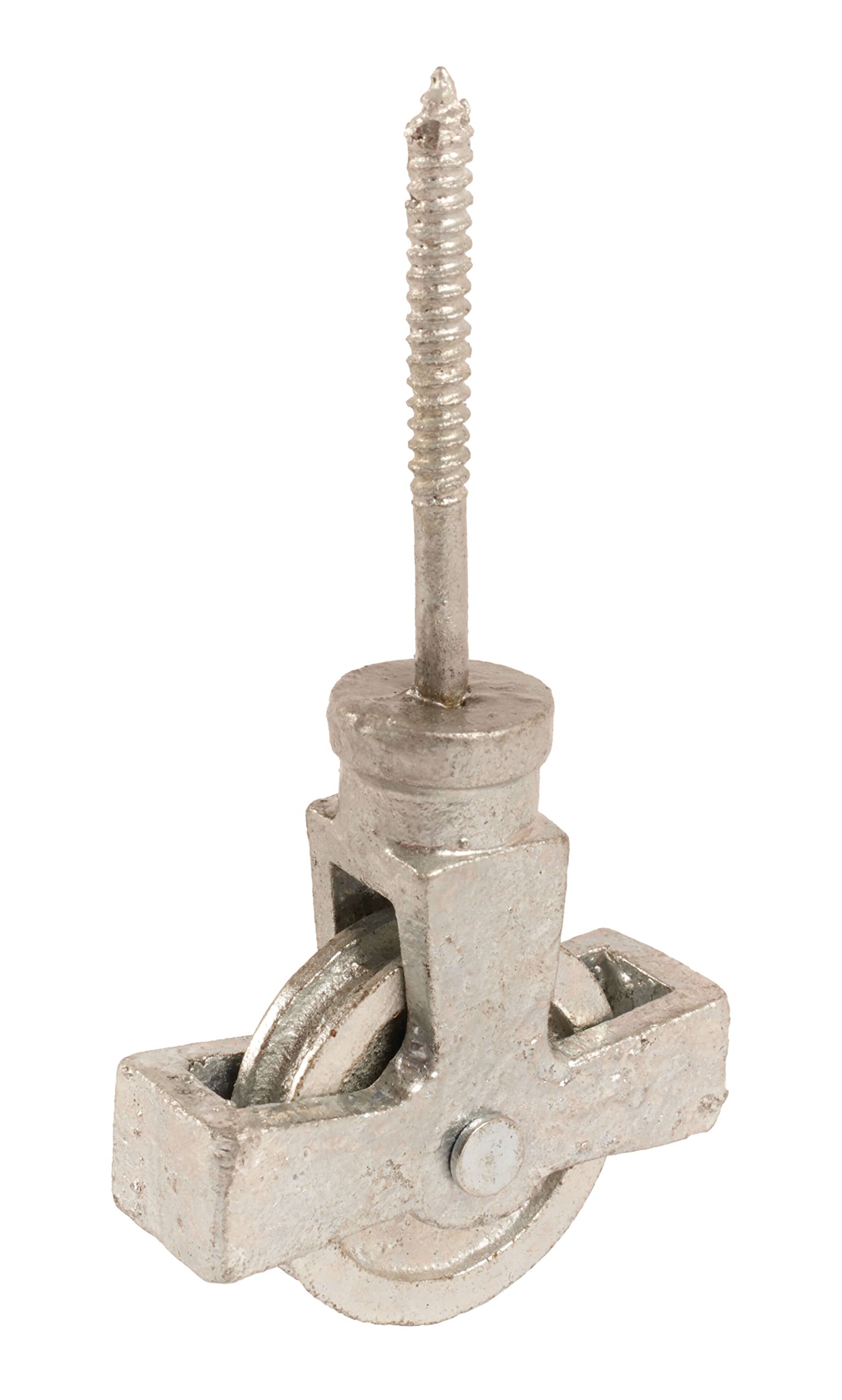44mm Galv Single Screw Cast Pulley with Cast BZP Wheel