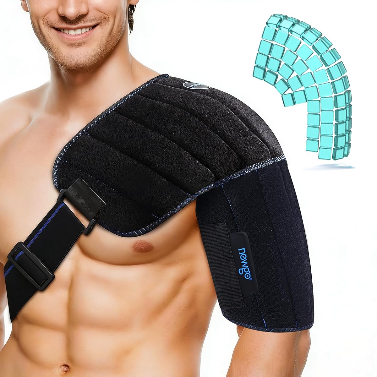 NEWGO Shoulder Ice Pack – 2-Hour Cold Therapy for Rotator Cuff & Surgery