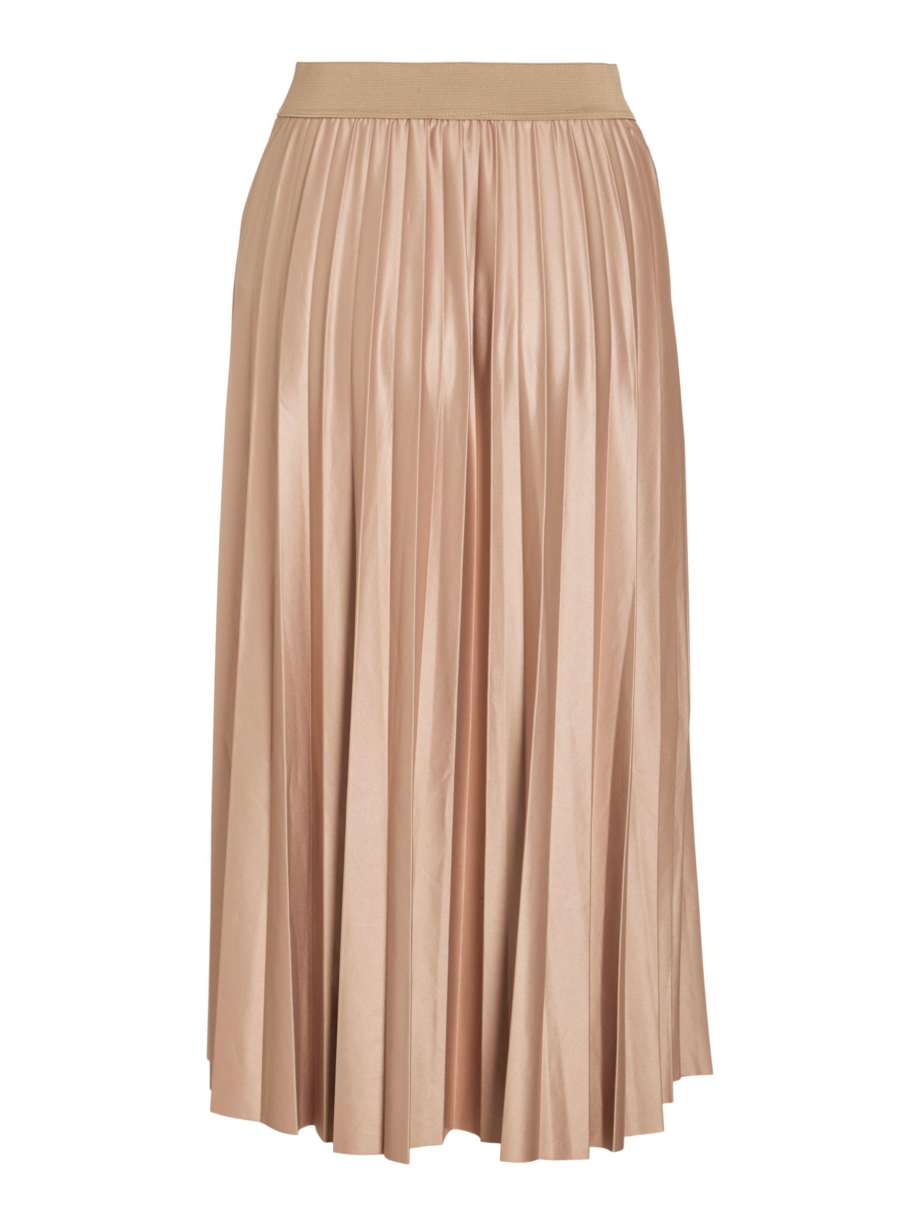 Vila Midi Skirt VINITBAN Pleated, piasek, XS