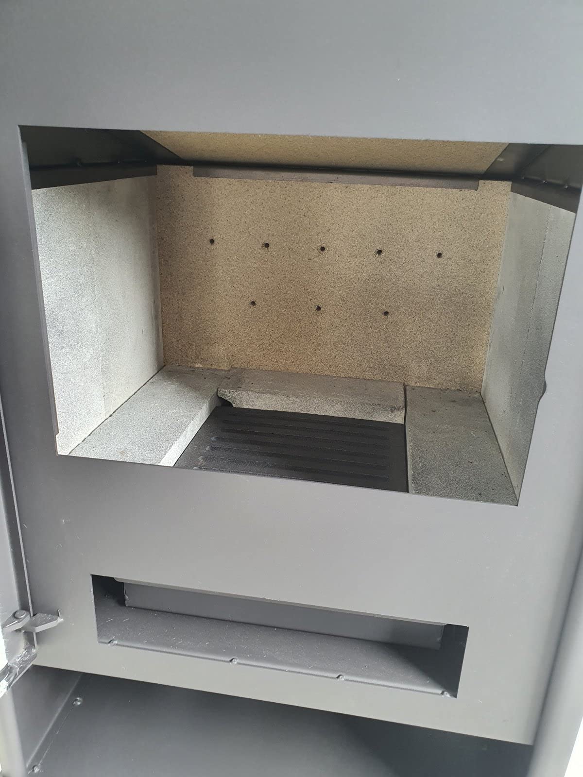 Prometey EEK A+ Kaminofen EKO 96175 Anthrazit Holzofen 10,2 kW Kamin Ofen Dauerbrandofen Werkstattofen Schwedenofen Hüttenofen Heizofen, Höhe 79 cm, Breite 50 cm, Tiefe 42 cm, 64 kg