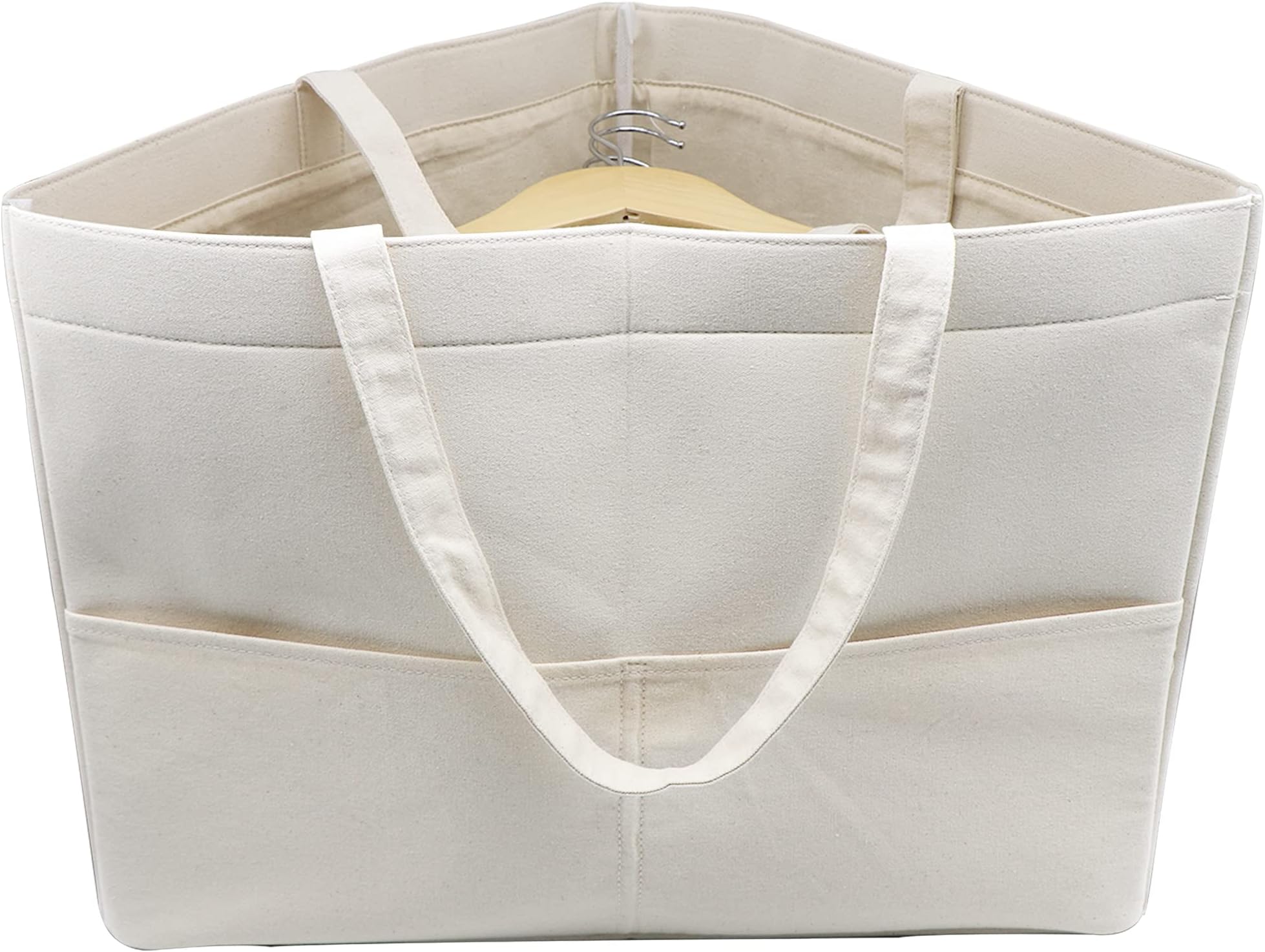YiSeyruoHanger Storage Bag for Adult Hanger: Hanger Triangle Bag for Closet Tidier Space Saving Hanger Storage Organizer Holder | Hanger Stacker Hamper for Wardrobes Laundry Rooms (L)