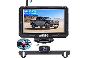 Wireless Backup Cam - AMTIFO A18 4.3 Inch Monitor System