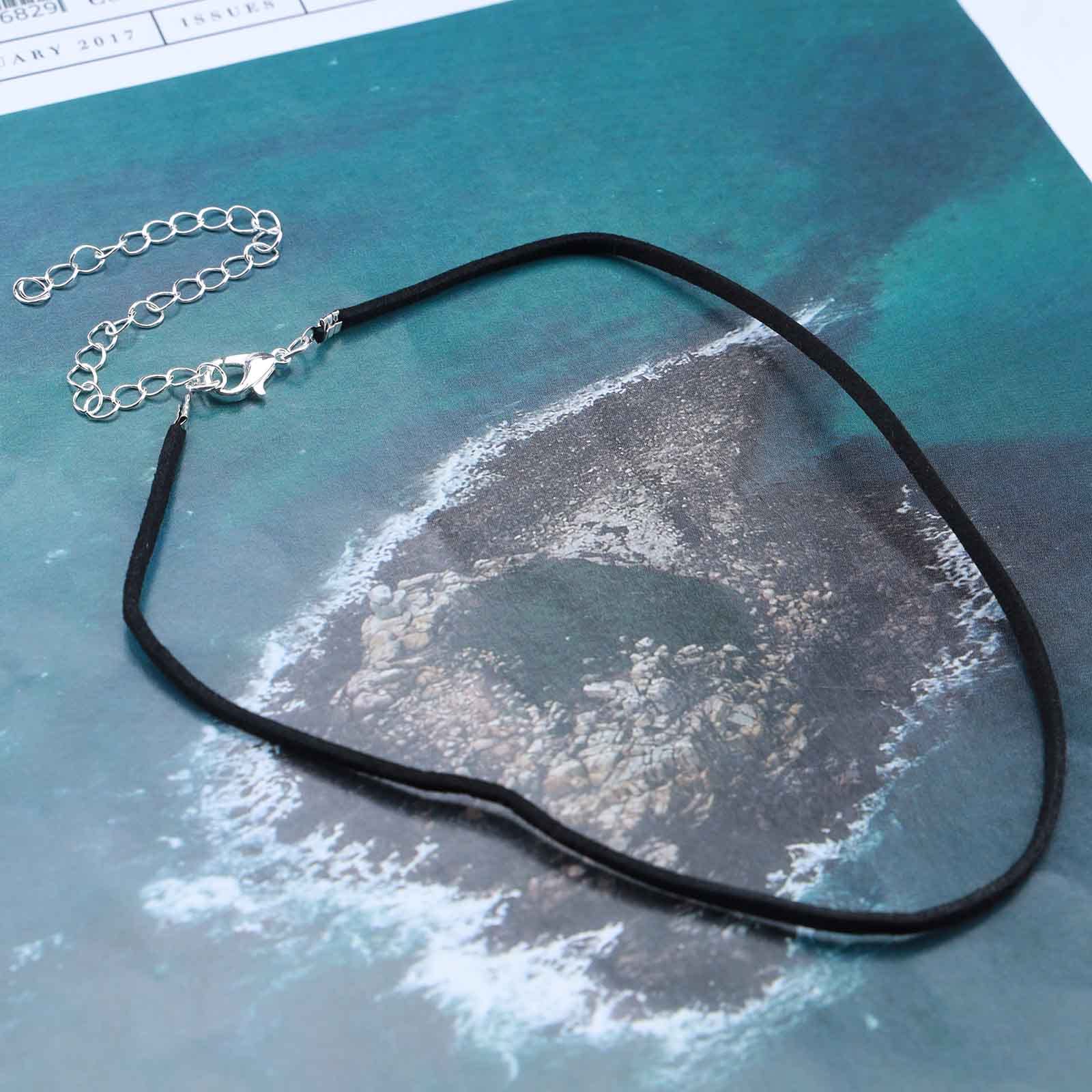 Inilbran Boho Collana girocollo in velluto nero Collana girocollo in pelle scamosciata punk Collana girocollo in velluto vintage Collana girocollo in pelle scamosciata gotica Collana gioielli per