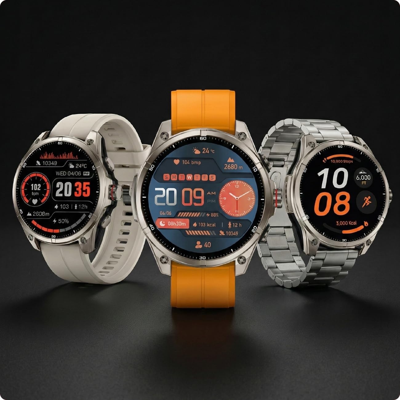 Zegarek Smartwatch Męski GPS Sportowy AMOLED Puls SpO2 Wodoodporny Menu PL