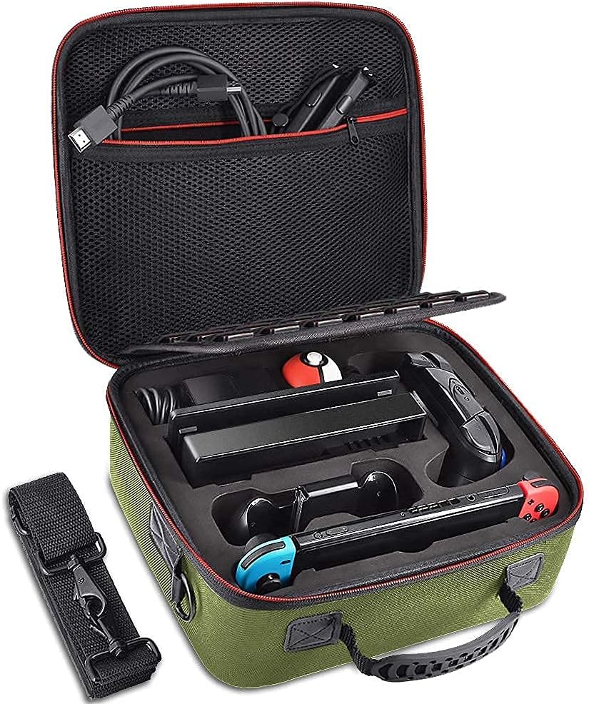 Travel Carrying Case for Nintendo Switch and Switch OLED Model(2021) Game Protective Storage Case Compatible with Switch Console & Accessories