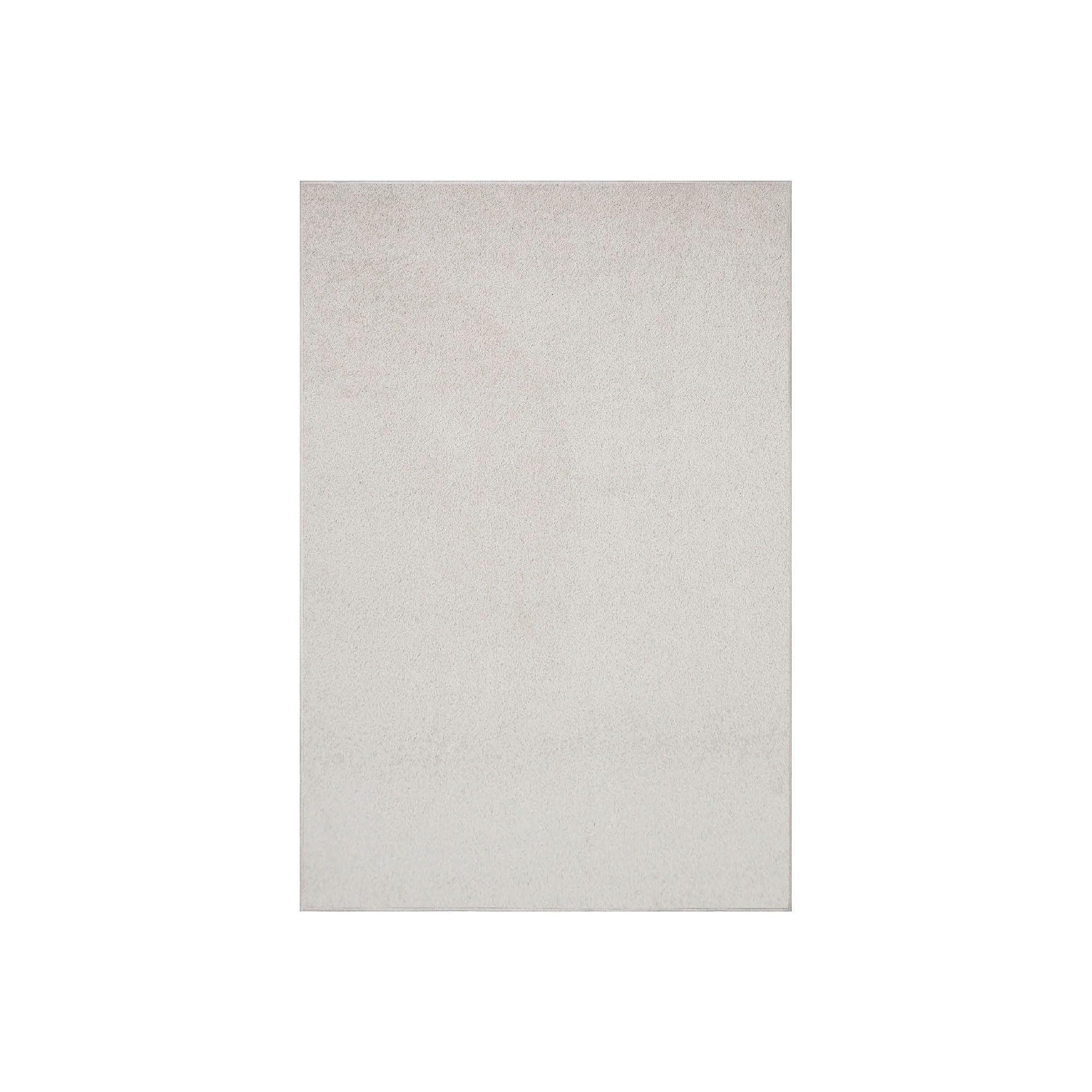 Ambiant Pet Friendly Solid Color Area Rugs Off White - 6' x 8' Rectangle, Indoor, Stain Resistant, Perfect for Living Room, Bedroom, Dining Room,