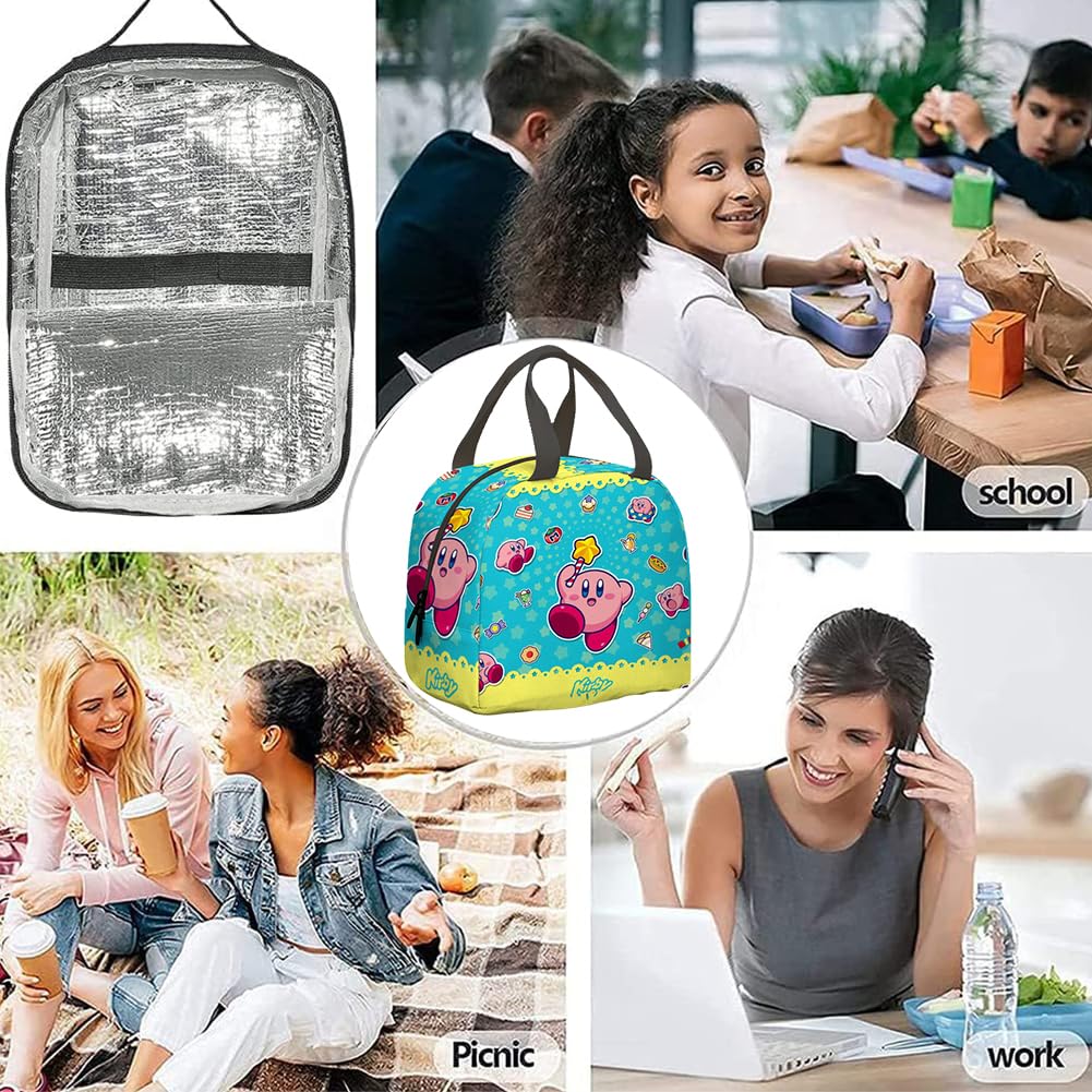 Borsa Termica Pranzo Kirby | 22x13x20 Cm | Per Scuola, Ufficio O Picnic | Design Divertente