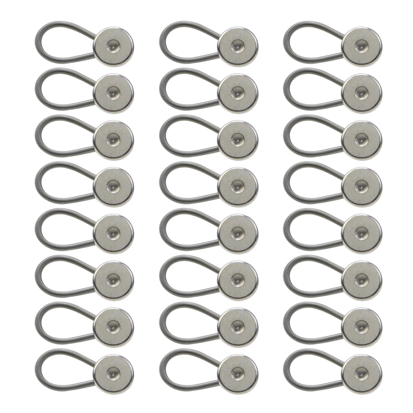 Semetall 24Pcs Collar Extenders,Adds 1 in Instantly Silver
