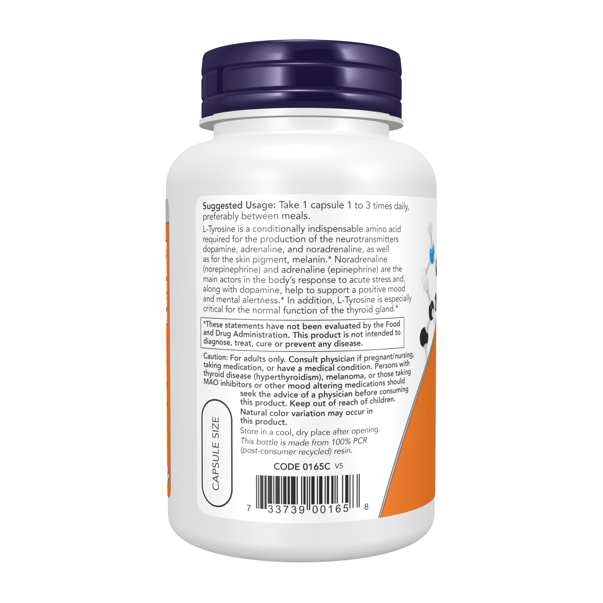 Now Foods L-Tyrosine 750mg, 90-Capsules 1