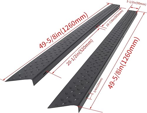 Miniatura 2 de Panel basculante de armadura lateral compatible con Jeep TJ Wrangler 1997-2006 Kit de placa de diamante de repuesto para 11650.05