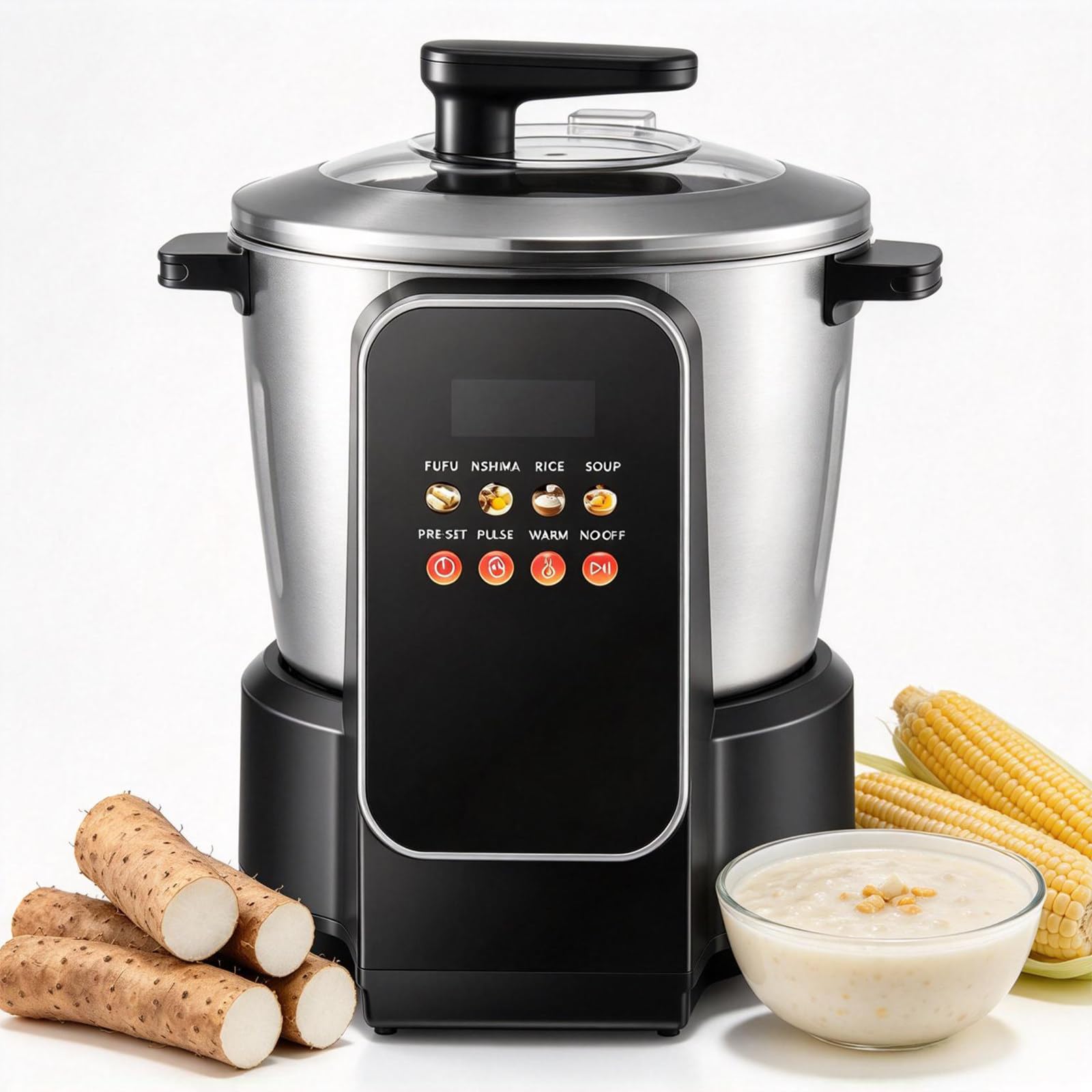 Automatyczna maszyna do wyrabiania fufu (pojemność 6 l, silnik 900 W) 220V