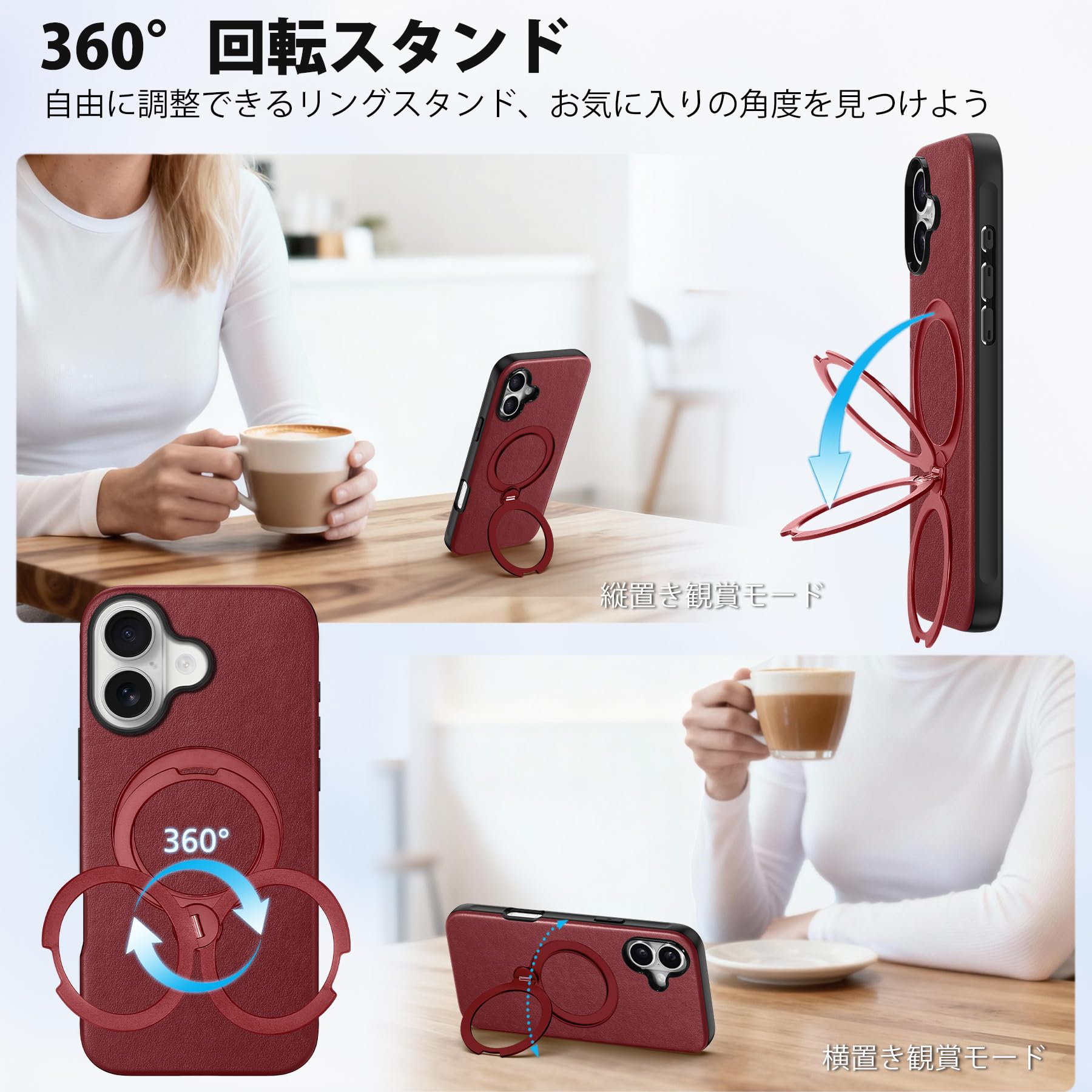 Amazon.co.jp: TUCCH iPhone 17 対応 ケース手帳型 2 in 1 分離式 6.3