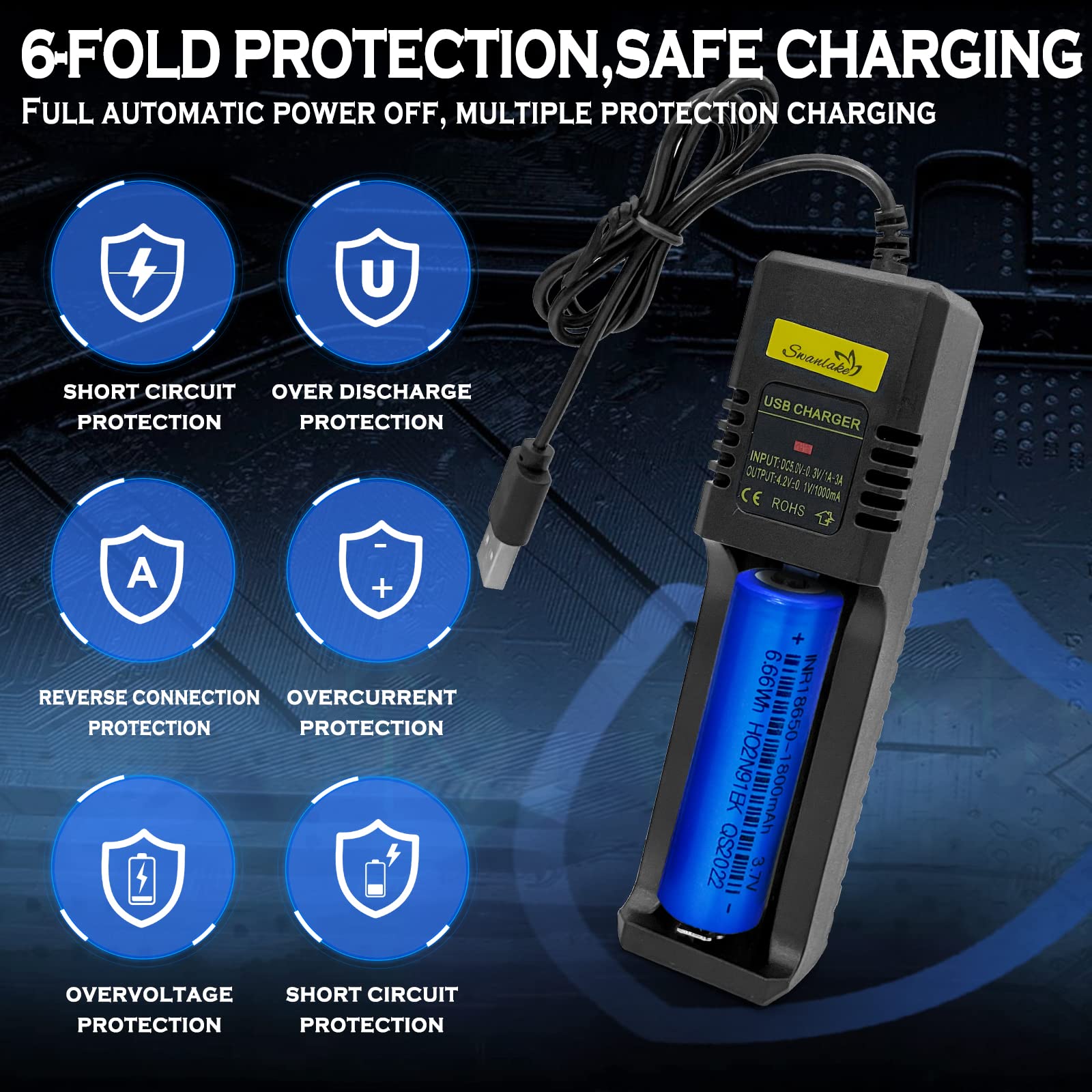 GP USB batterijlader 4 x AA-batterijen 2100mAh NiMH - 430918