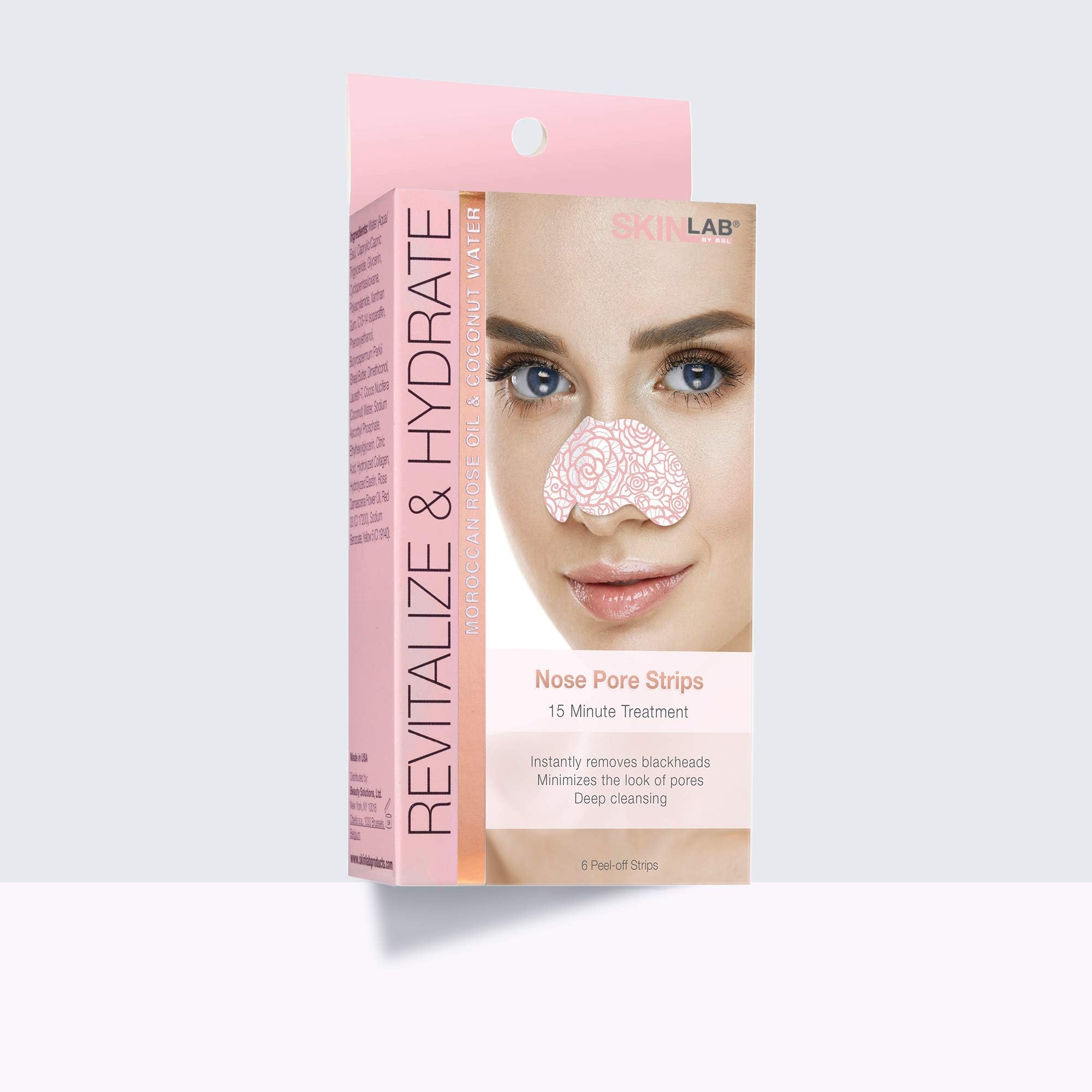 Revitalize and Hydrate Nose Pore Strips 6 Count- Clear Pores And Impurities From the Skin