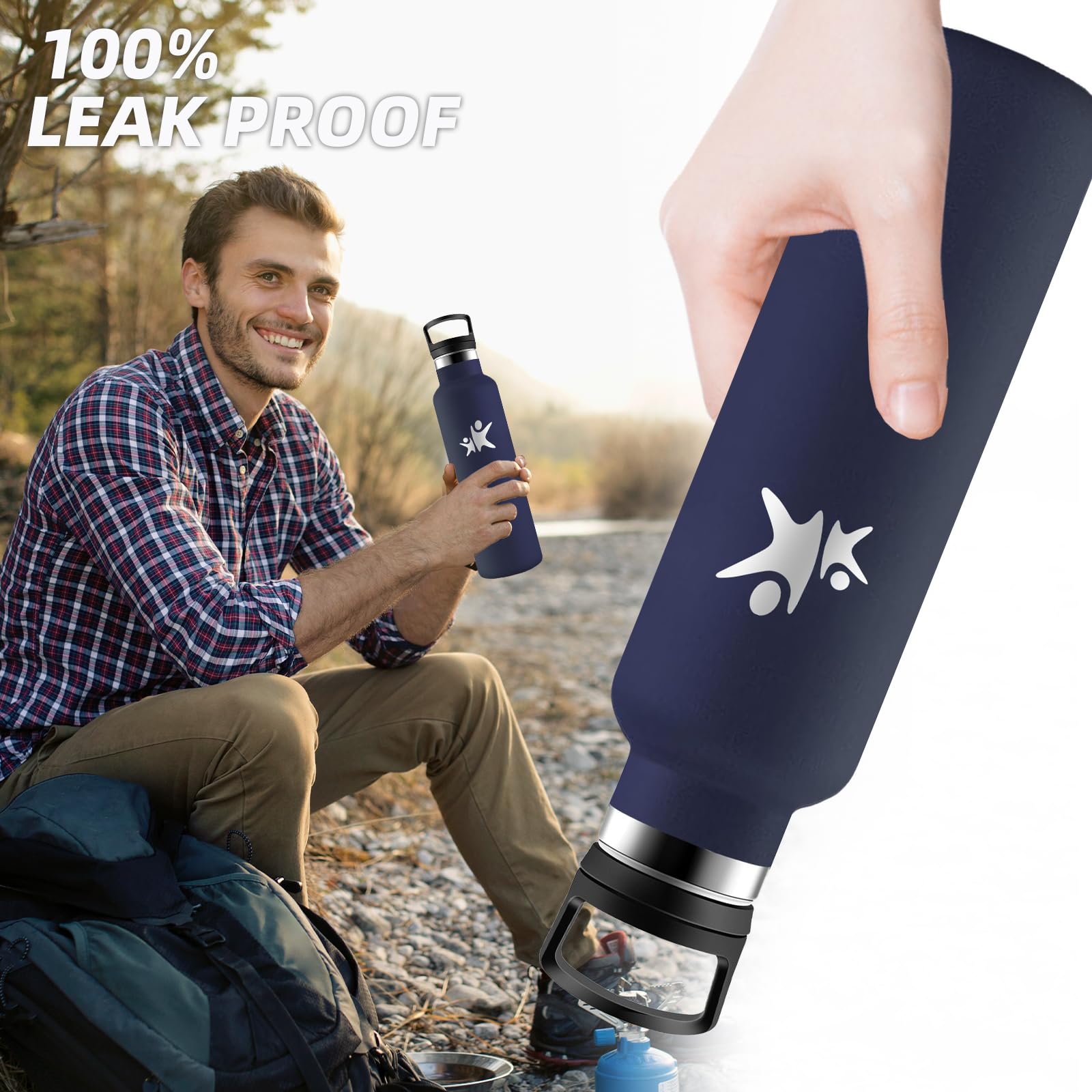 Borraccia Termica, Borraccia 1 litro, Senza BPA, Bottiglia Termica, Con filtro e Cannuccia, Borracce Termiche, Mantiene Caldo per 12 Ore/Freddo 24 Ore, Borracce per Trekking, Sport, Ciclismo