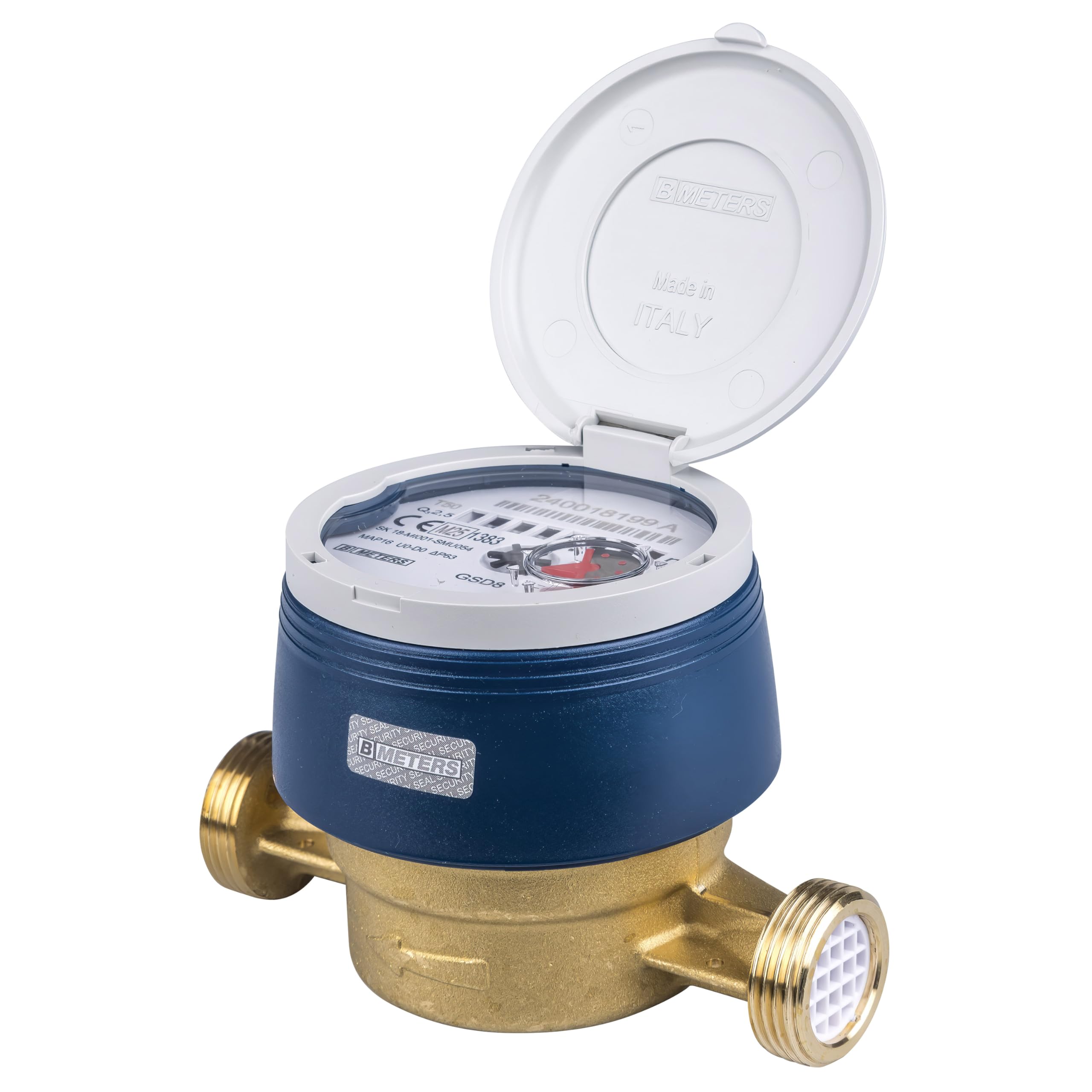 Wasserzähler für Garten, 3/4 Zoll AG/BL, 110 mm, mit UV-Schutzhaube