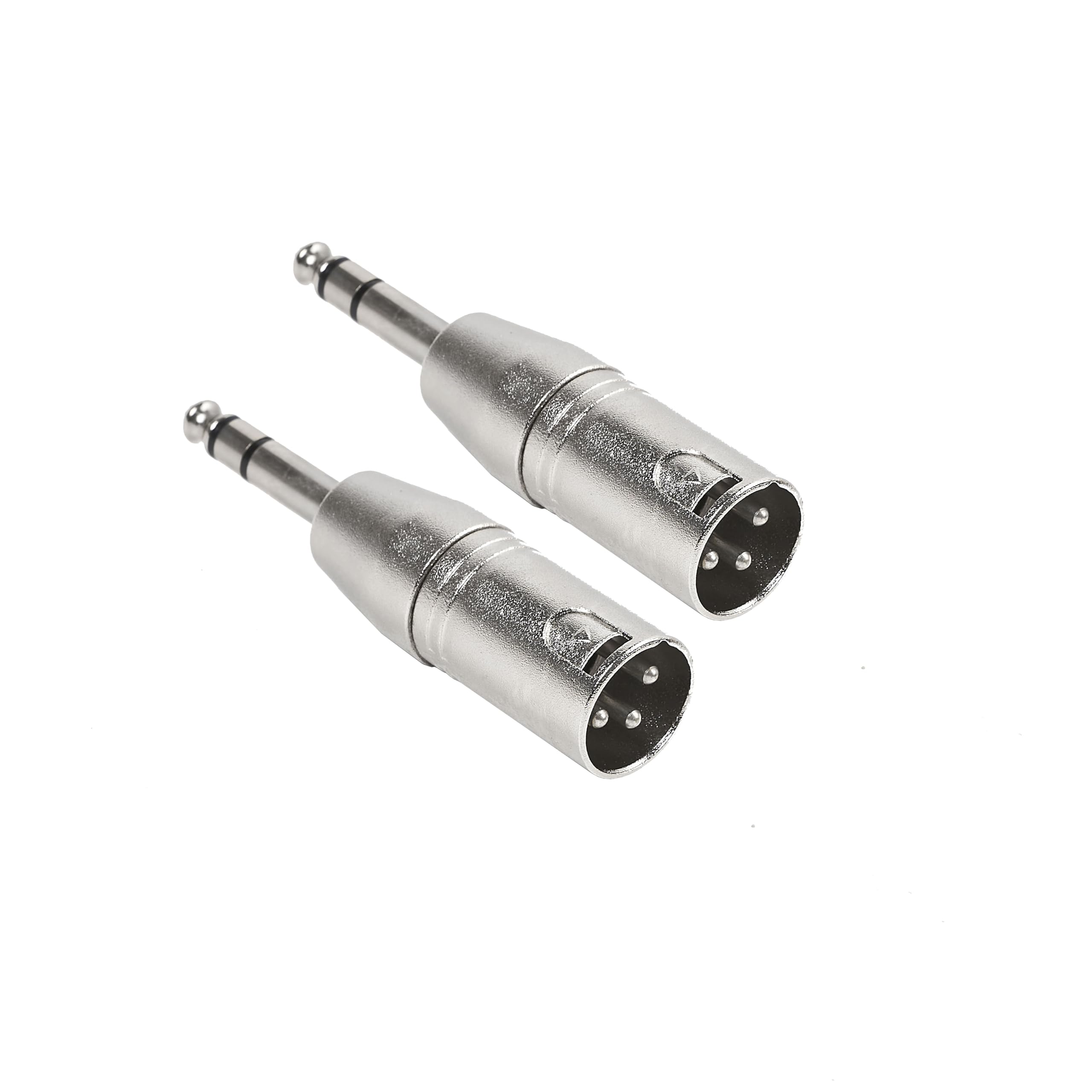 Voluty Tek XLR to 1/4 Adapter 6.35mm 1/4" Male to XLR Male Connector for Mixers 2pcs