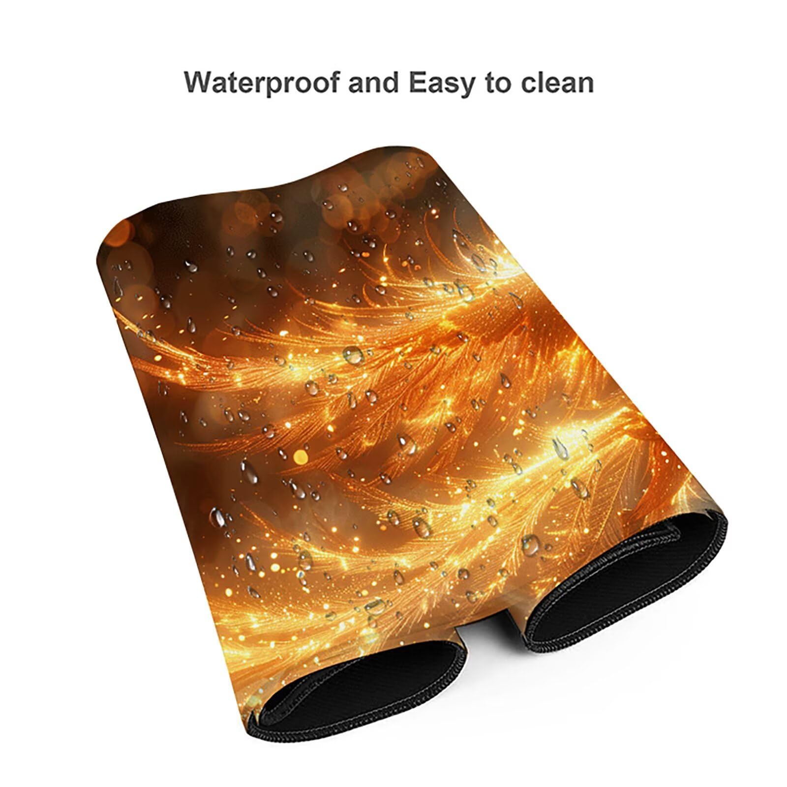 FéNix Alfombrilla Ratón Gaming XXL 1500x800 mm, Alfombrilla Gaming Amarillo Mousepad con Base de Goma Antideslizante Impermeable Desk Mat para Teclado y Raton Accesorios Gaming, Regalos de Hombre 9-E