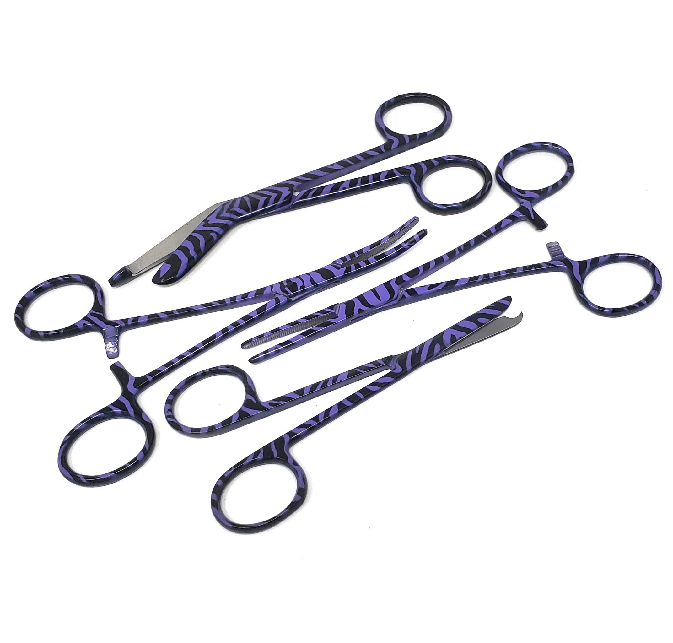 Set of 4 Bandage Scissors 5.5", Stitch Scissors 4.5" and Hemostat 5.5" Straight Curved Made of Premium Quality Stainless Steel (Jet Black) — Amazon image 12