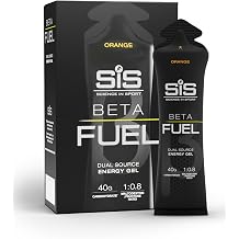 Science in Sport BETA Fuel Dual Source Gel 6 x 60ml Orange - High-energy carbohydrates Gel with 40g carbohydrates - Easy to digest Energy Gel for optimal performance