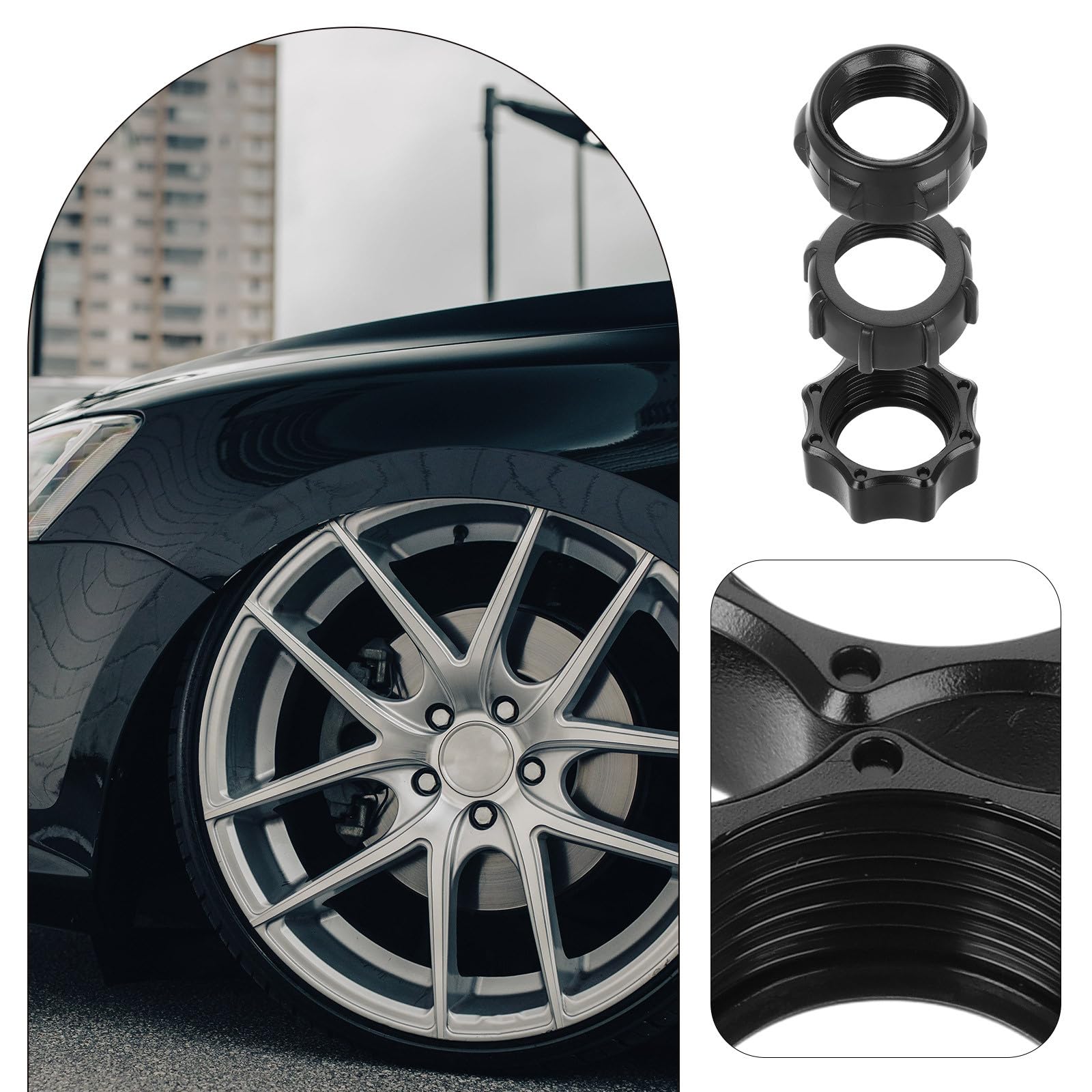 iplusmile 15 Pezzi Dadi di Serraggio per Supporto Telefono Auto in Plastica Nera Montaggio Rapido e Comodo Accessori per Telefono da Auto in Movimento