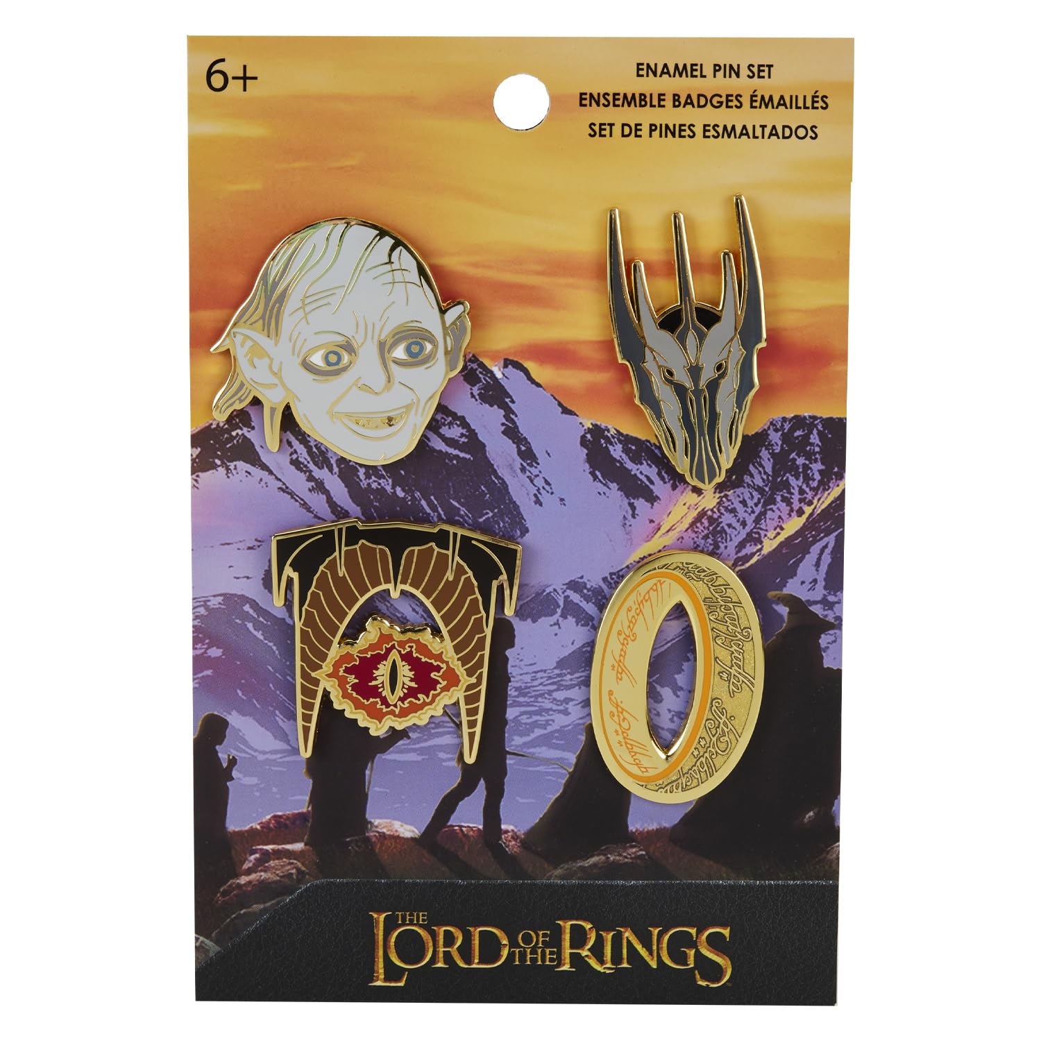 Loungefly WB The Lord of the Rings 4-Pack Pin Set, Amazon Exclusive