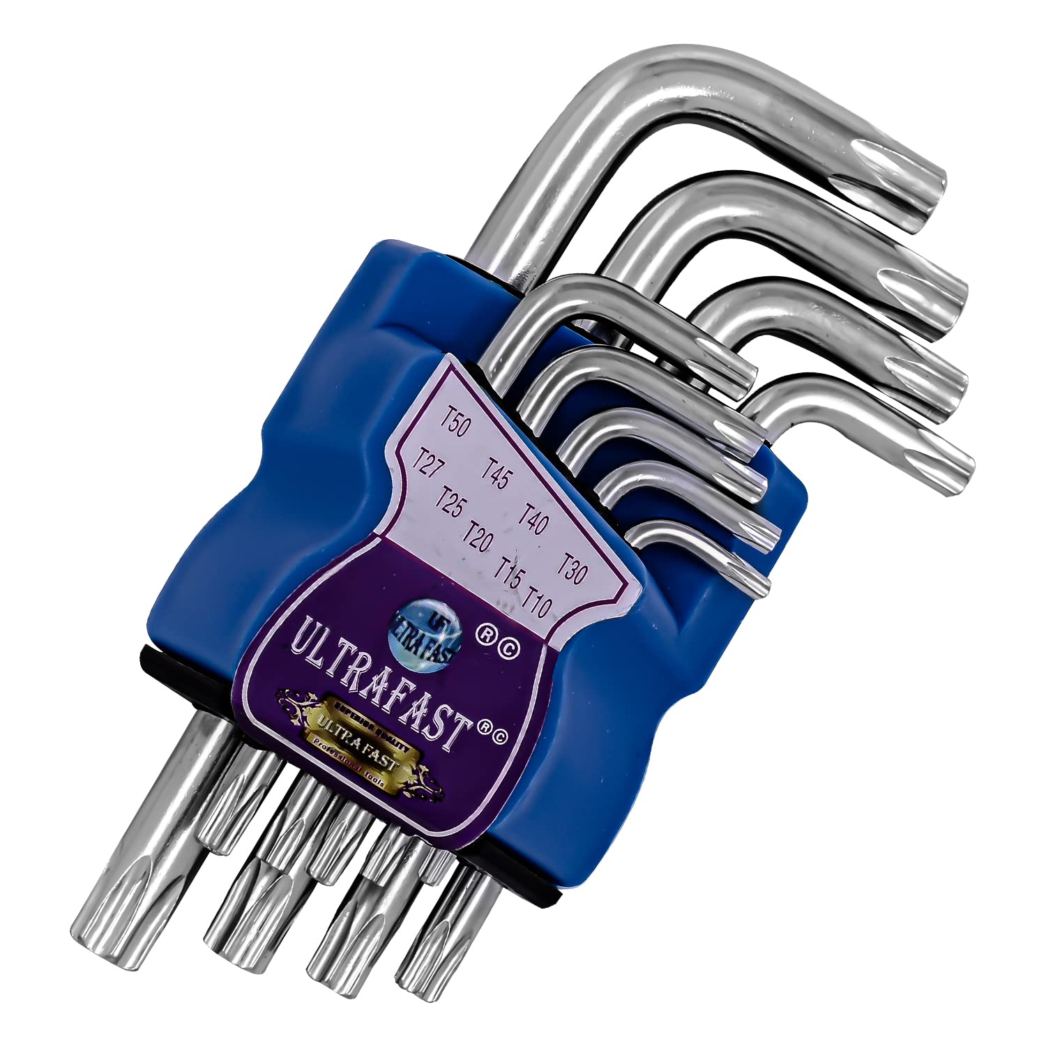 ULTRAFAST 9Piece Torx Key Set Short Arm Allen Wrench keys Chrome