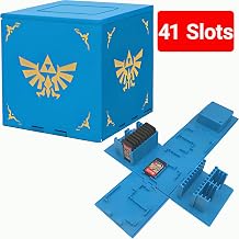 41 Switch Game Case Compatible with Nintendo Switch/Switch 2/Lite/OLED Game Cartridges – Themed Game Holder Storage Cube Box – Portable Compact for Easy Carrying Blue Kingdom