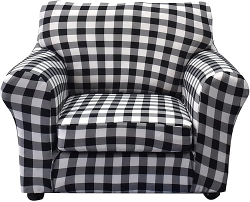 Eco-Ancheng Funda de sofá estampada de 2 piezas, fundas elásticas para sofá seccional, protector de muebles con parte inferior elástica